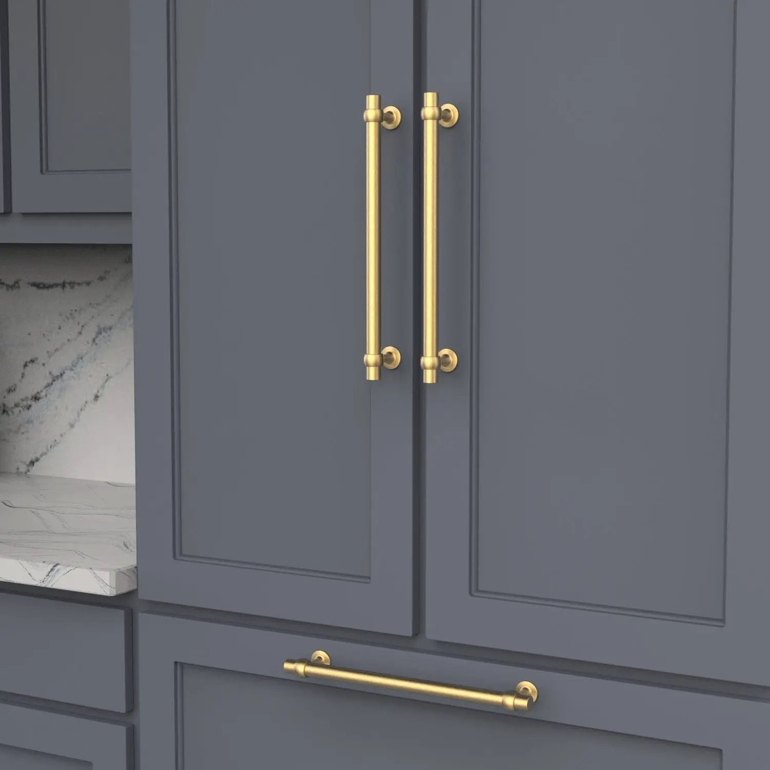 brushed golden brass pull