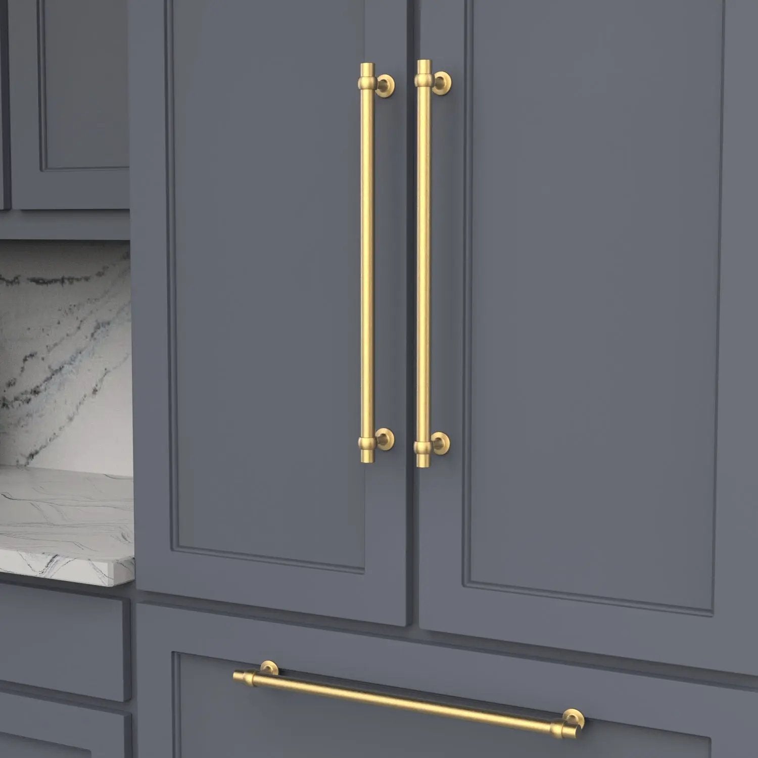 brushed golden brass pull
