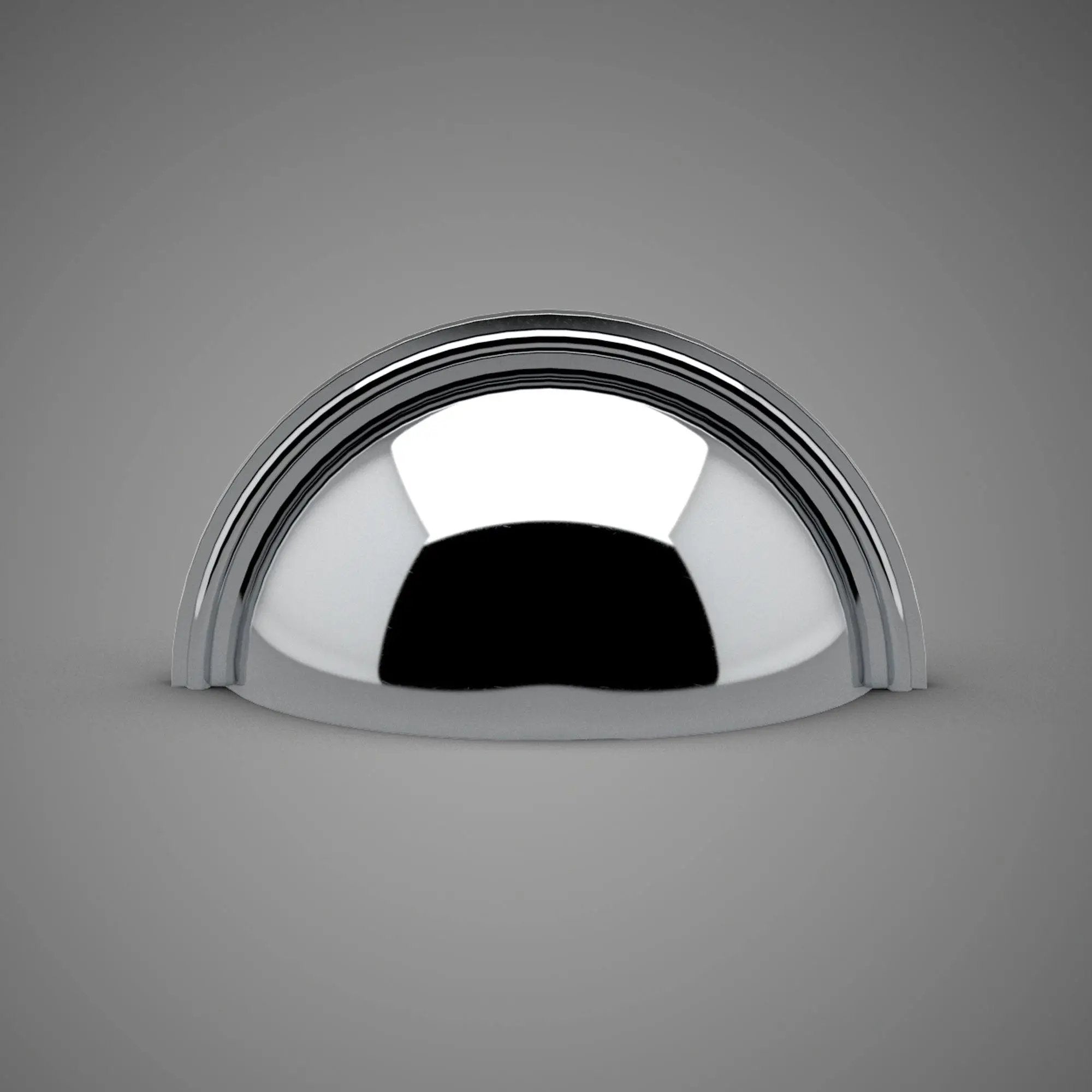 polished chrome bin pull