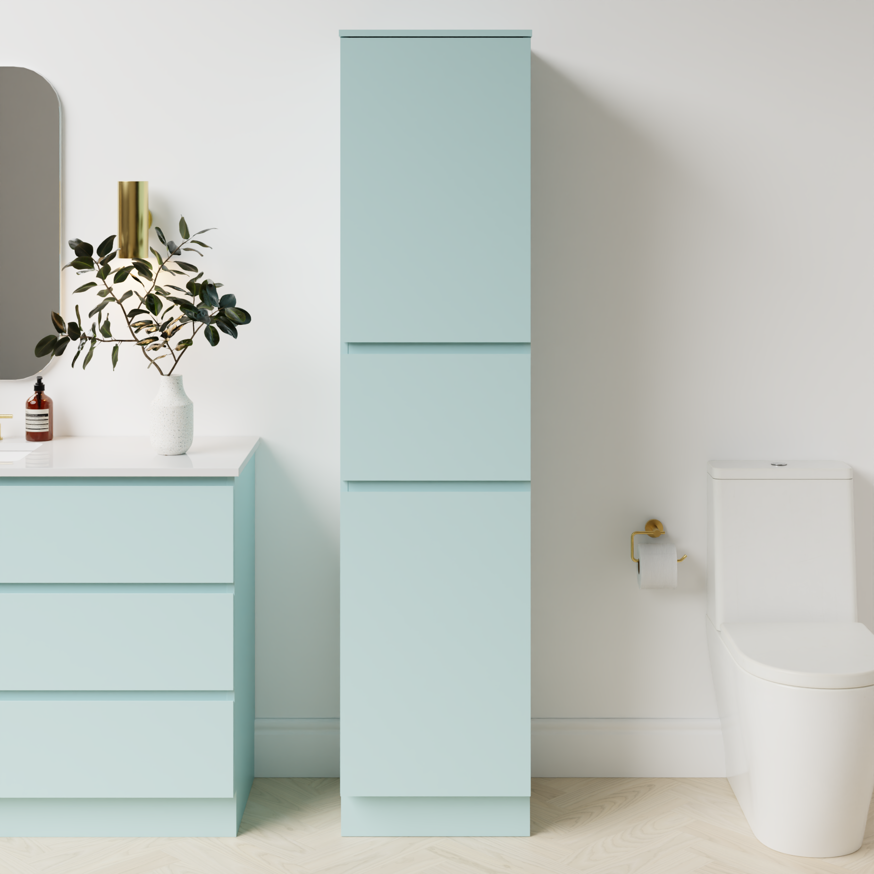 duck egg blue satin paint linen closet