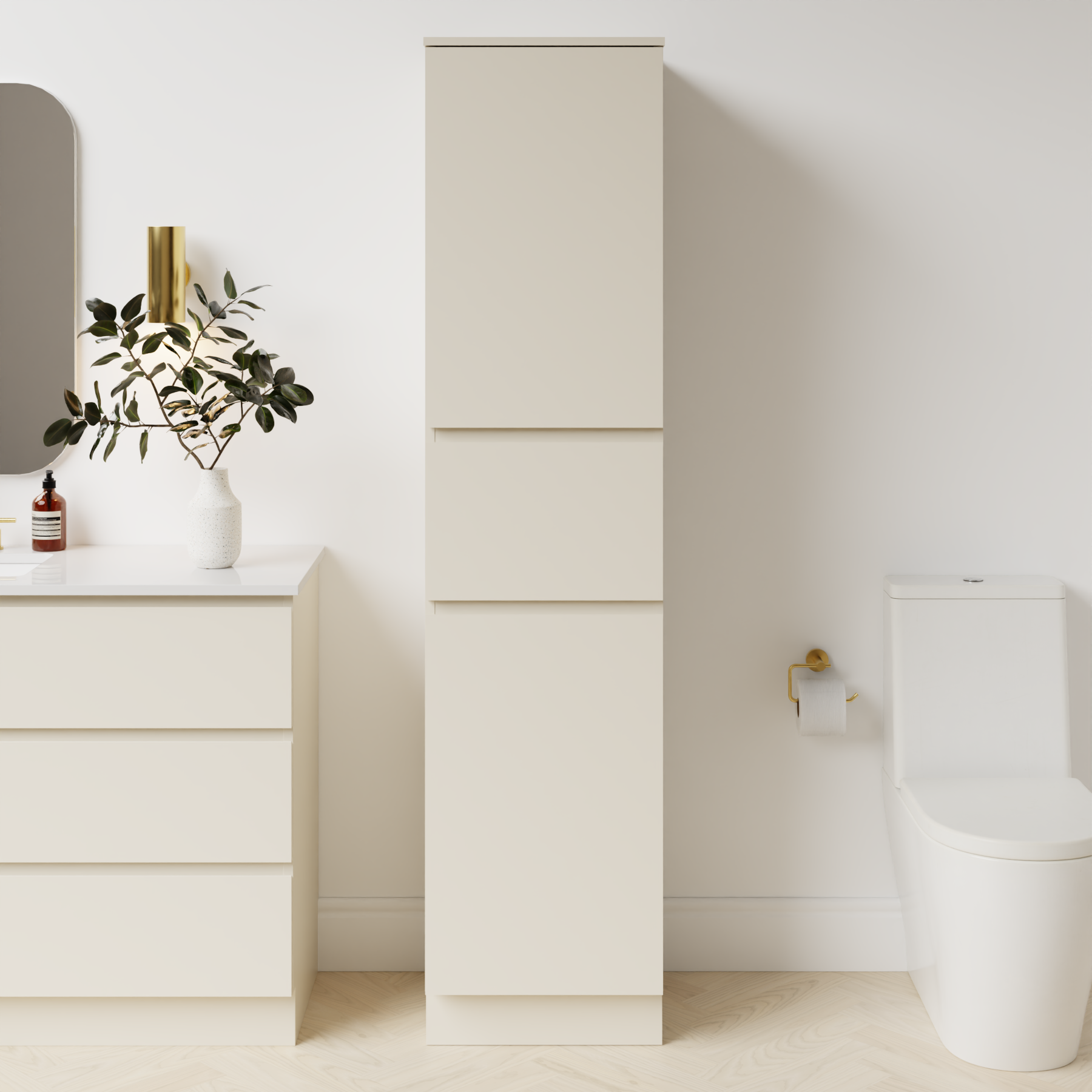 grey beige satin paint linen closet