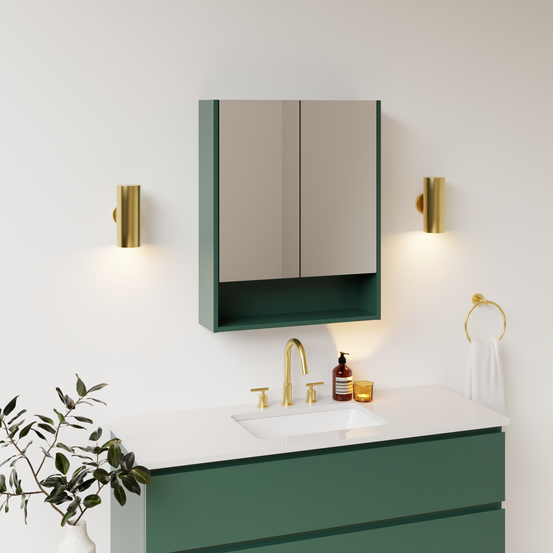 grey beige satin paint medicine cabinet