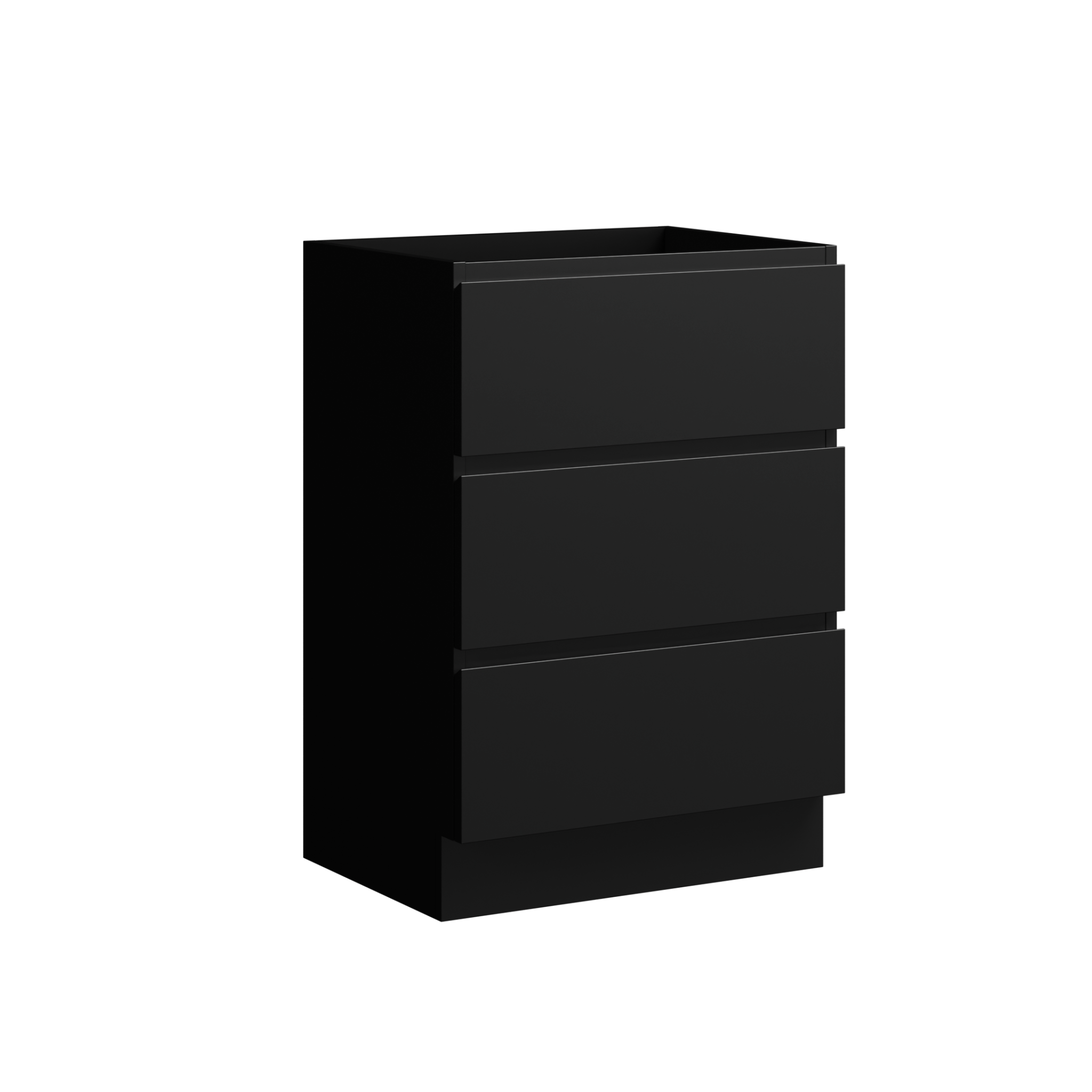 black satin paint vanity