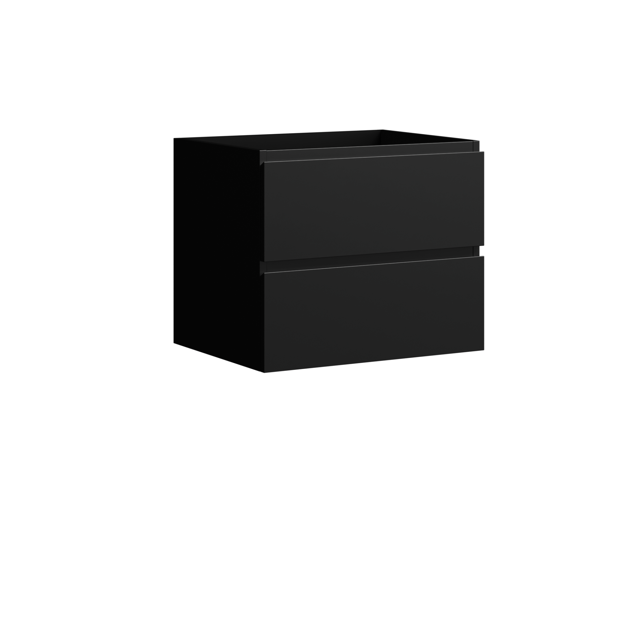 black satin paint vanity