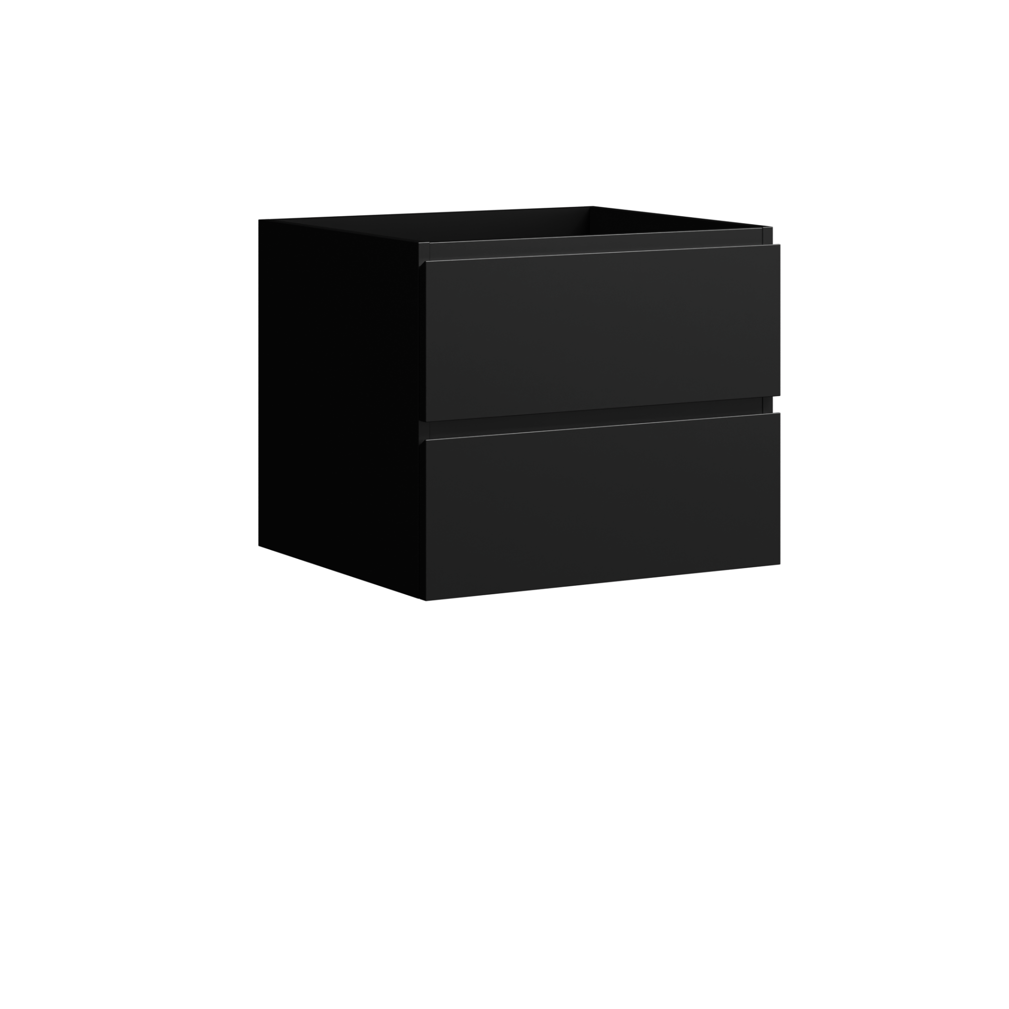 black satin paint vanity