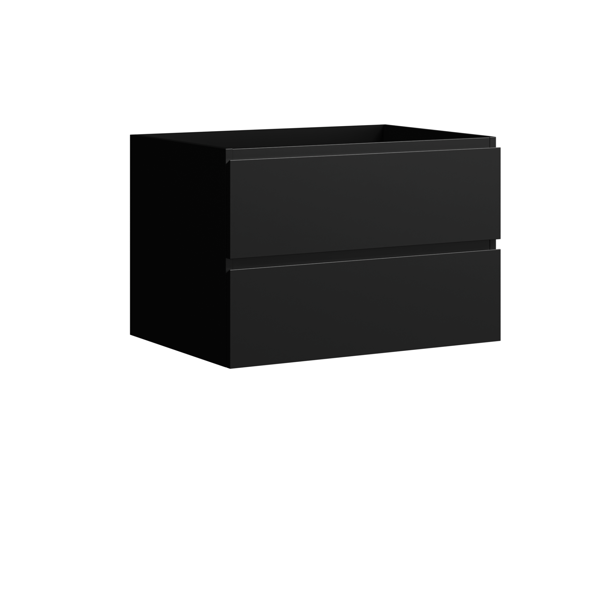 black satin paint vanity