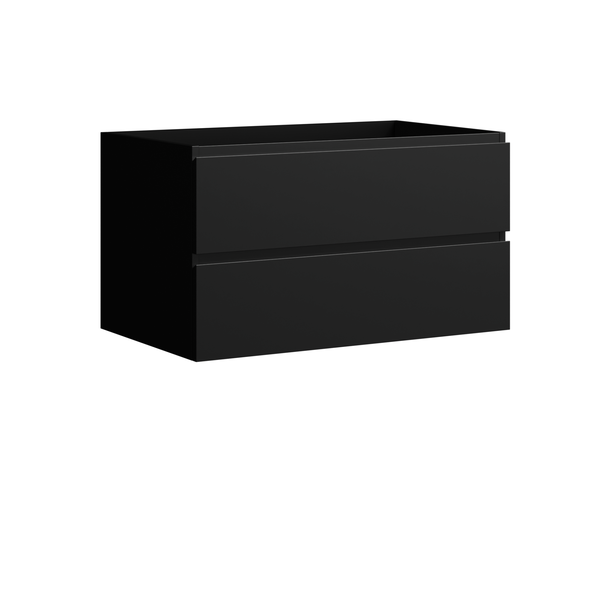 black satin paint vanity