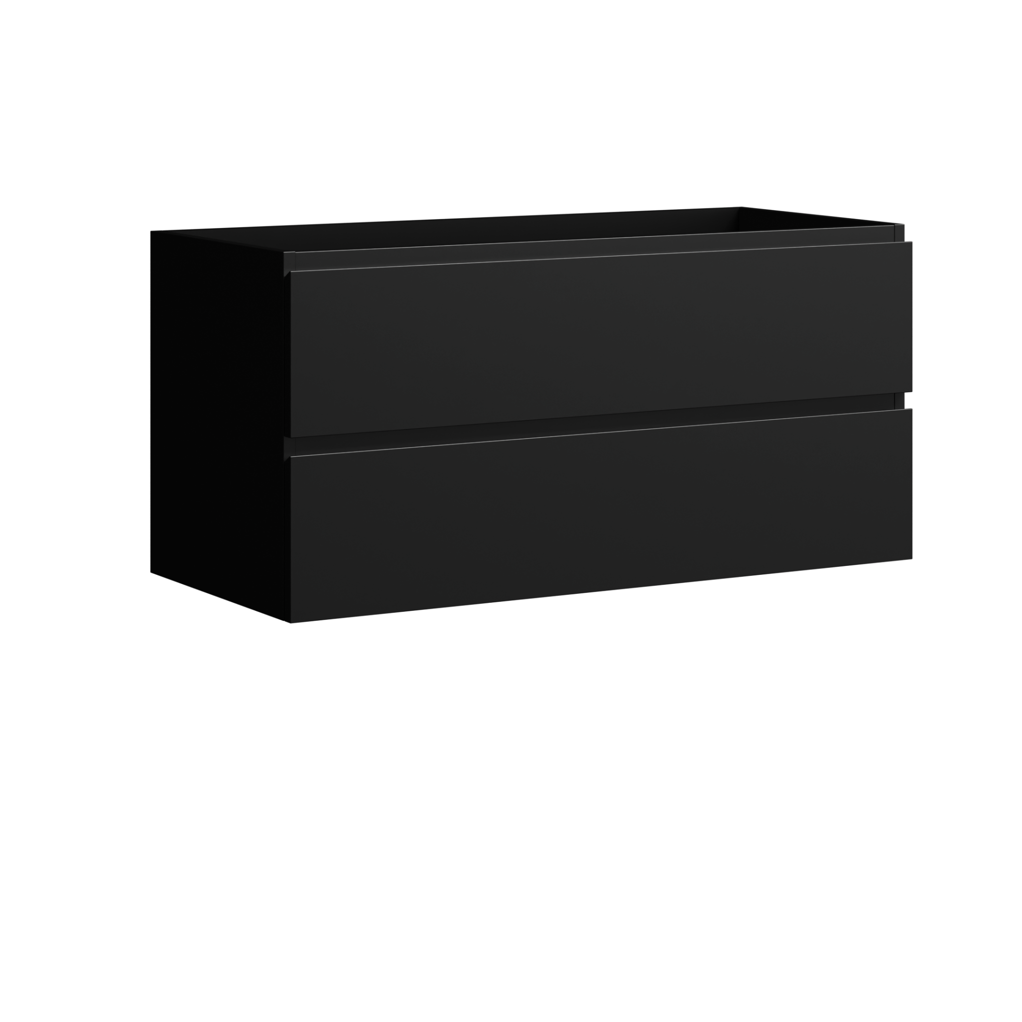 black satin paint vanity