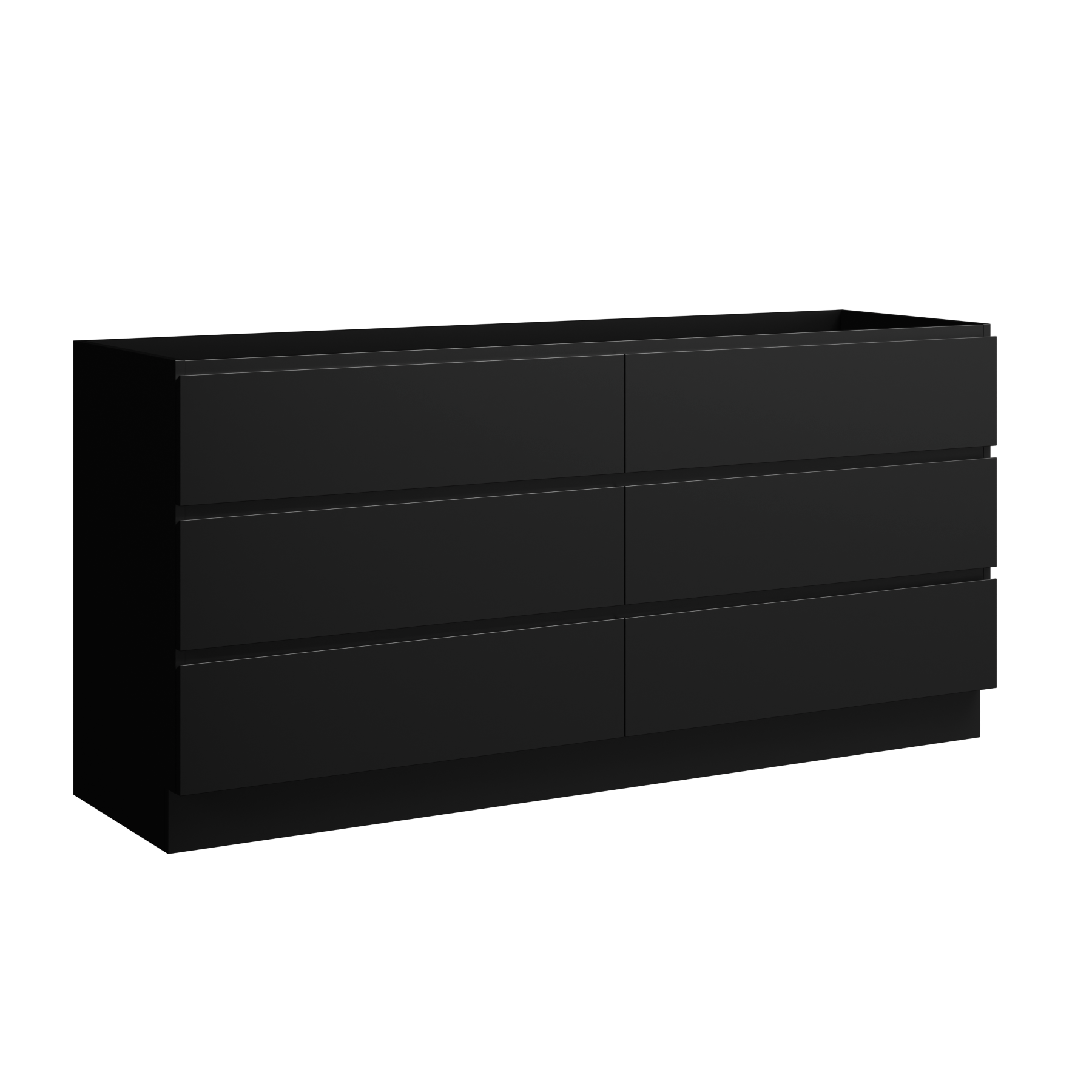 black satin paint vanity