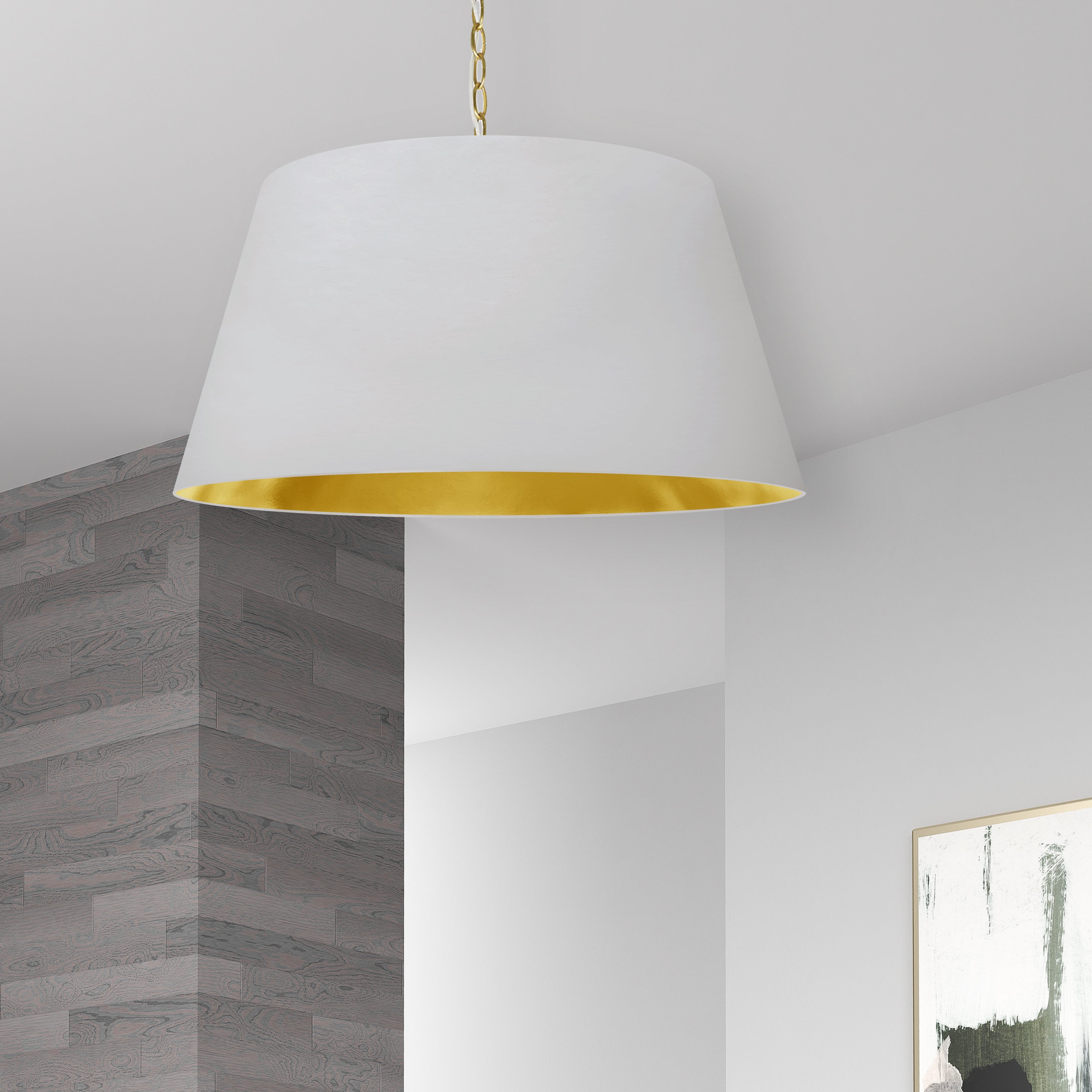 aged brass pendant light