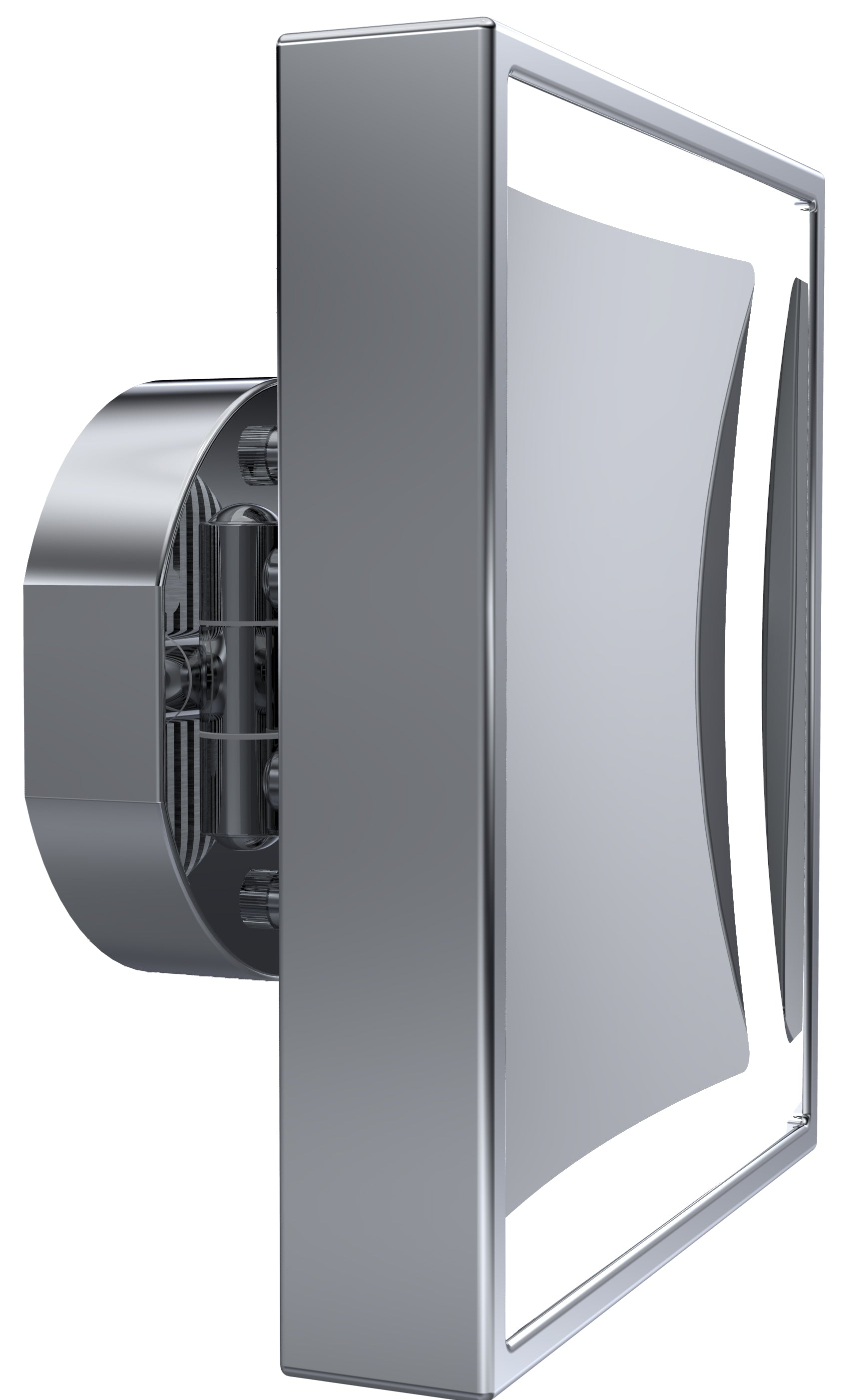 polished chrome mirror