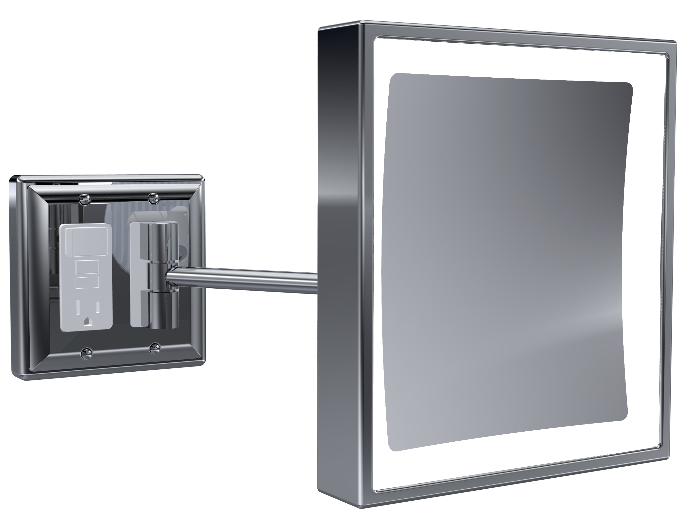 polished chrome mirror