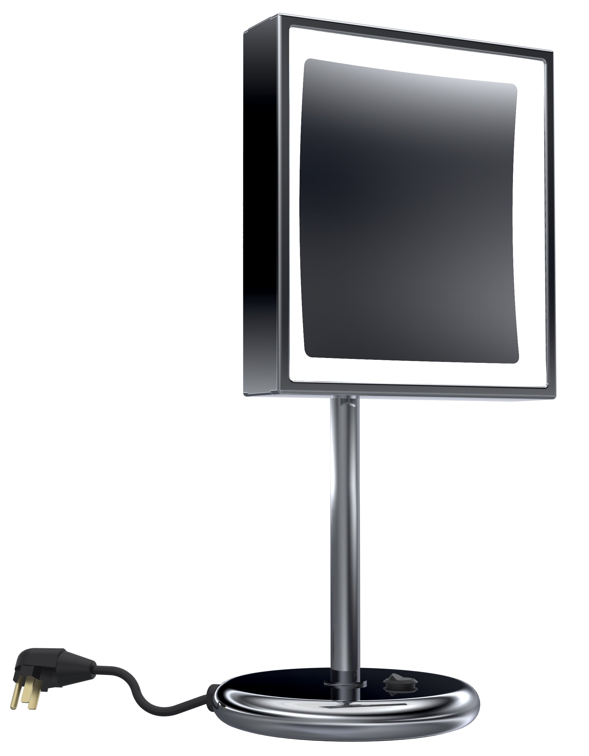 polished chrome mirror