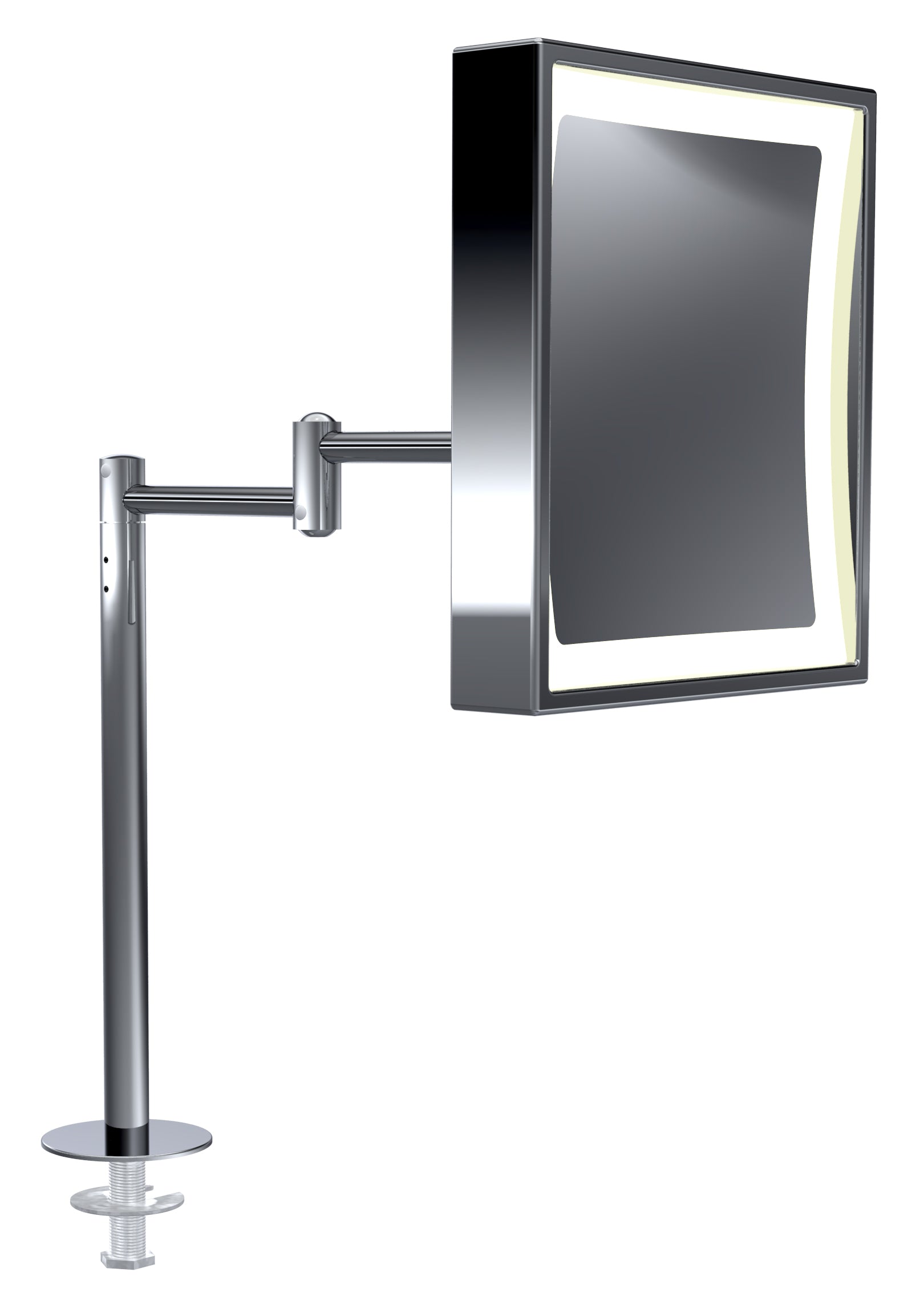 polished chrome mirror