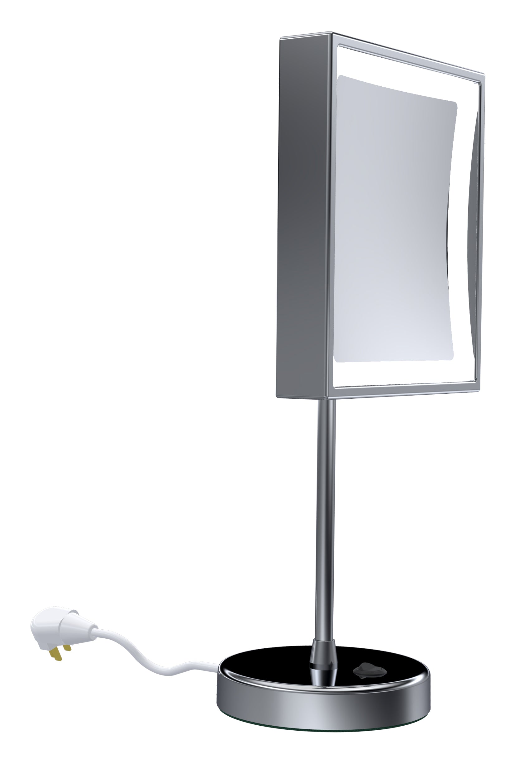 polished chrome mirror