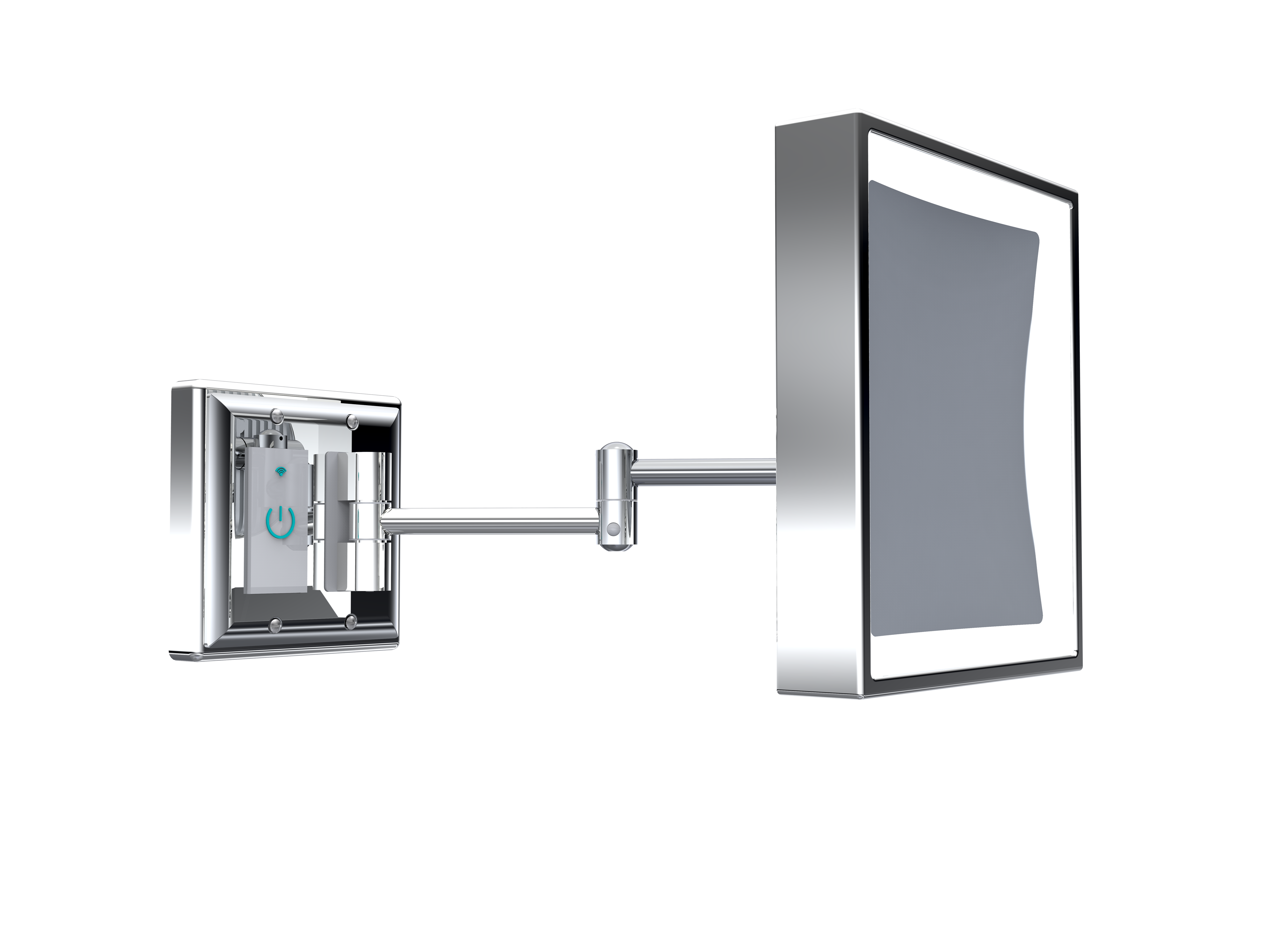 polished chrome mirror