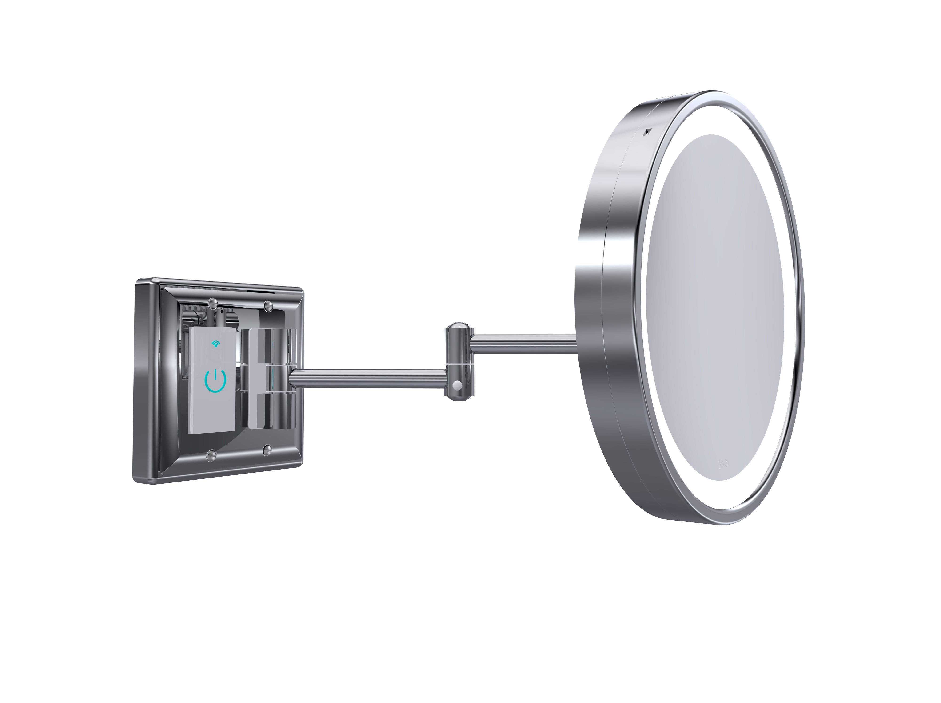 polished chrome mirror