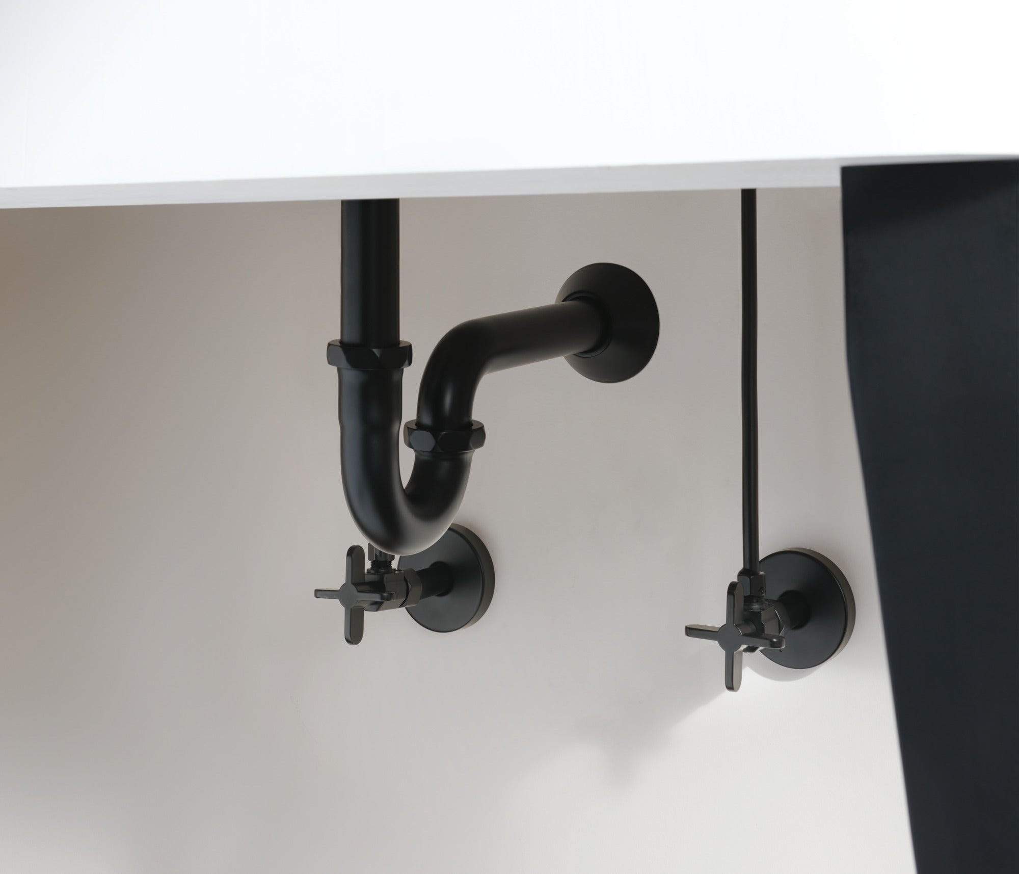 matte black supply stop valve