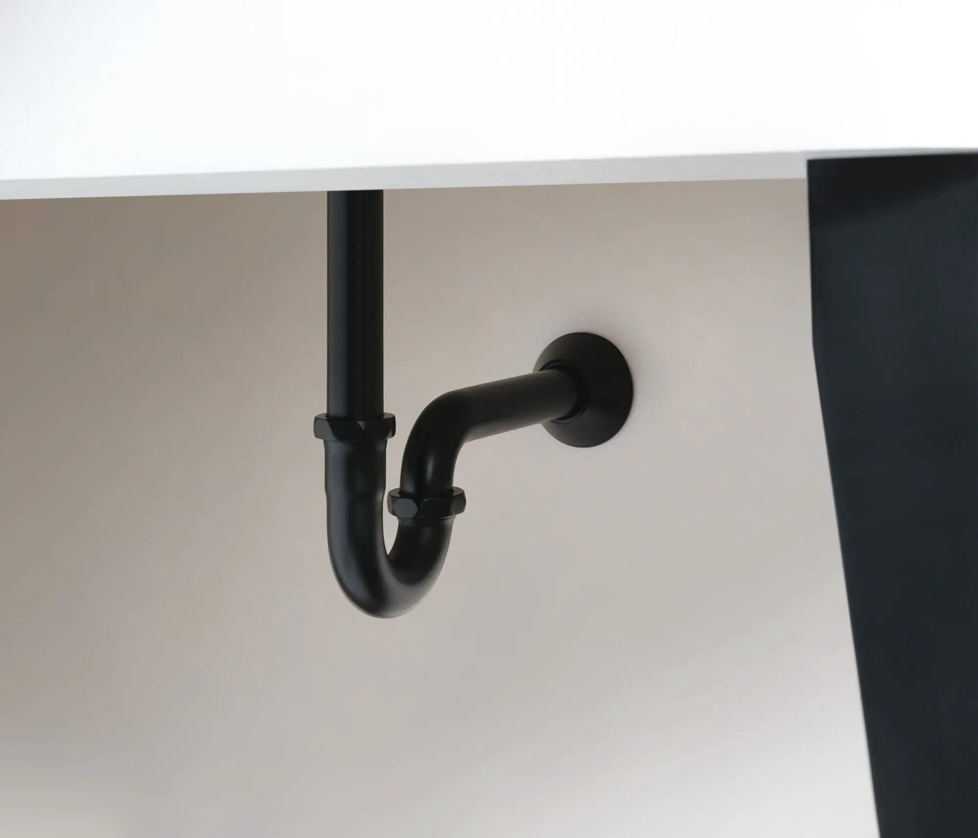 matte black p-trap