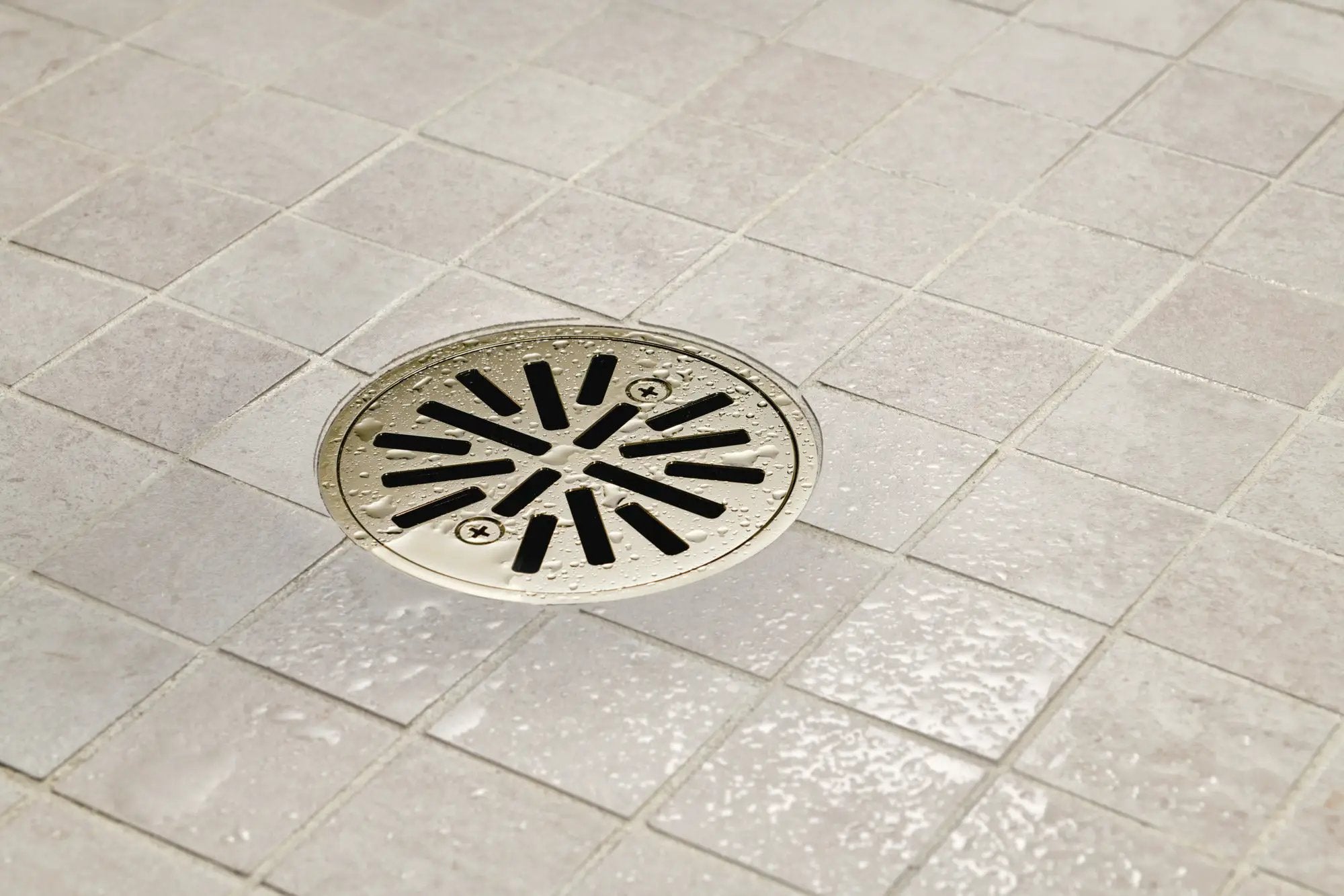 polished nickel shower drain