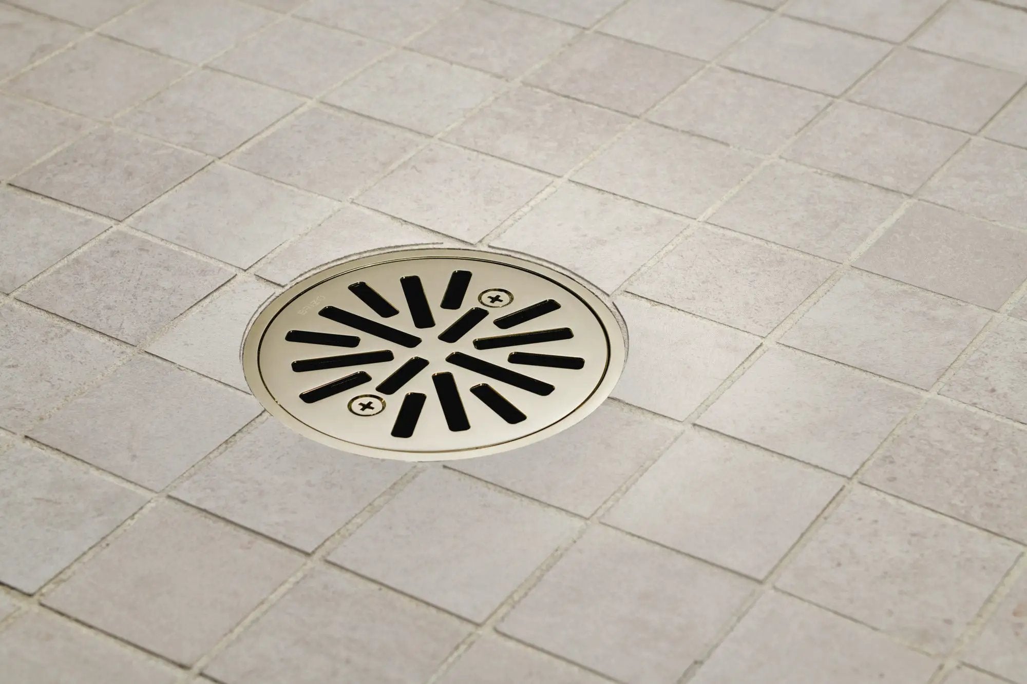 polished nickel shower drain