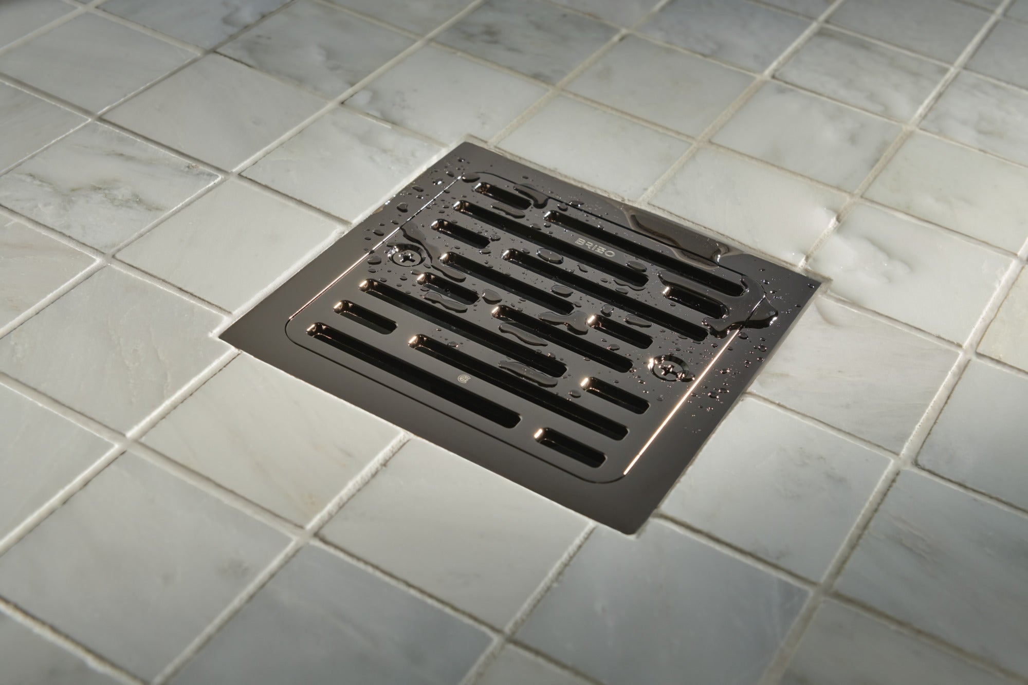 brilliance black onyx shower drain