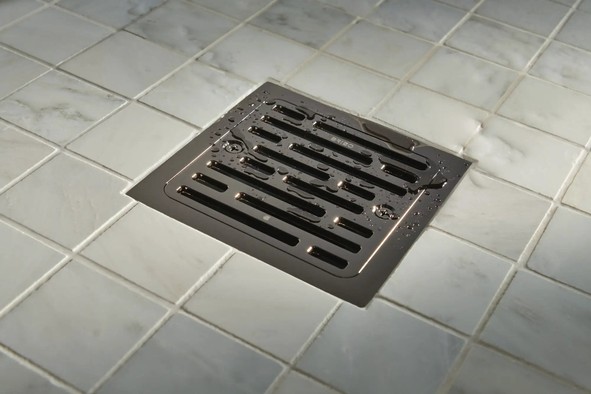 brilliance black onyx shower drain