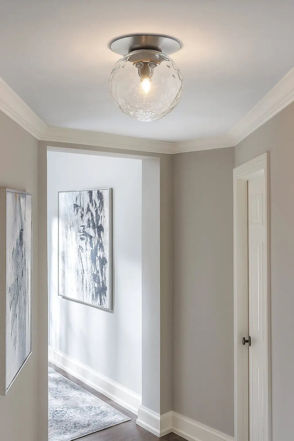polished chrome/clear flush mount