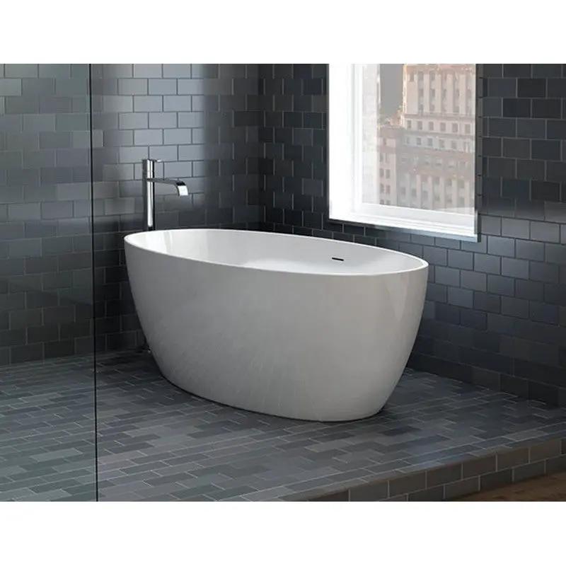 Fleurco Aria Stone 55" x 31 1/2" x 24" Voce Petite Freestanding Bathtub - White by Fleurco