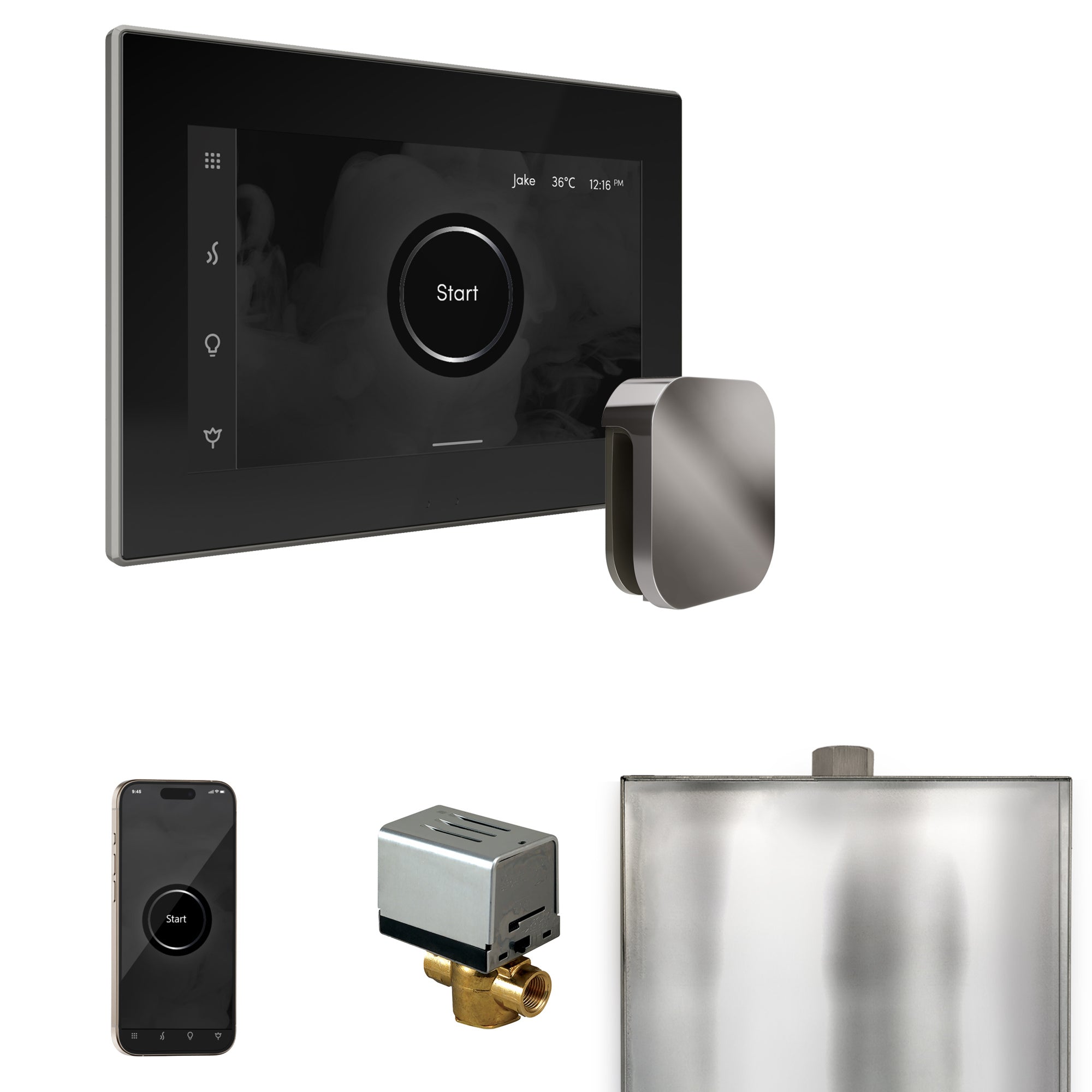 Mr Steam XButler Steam Shower Control Package with iSteamX Control and Steamhead