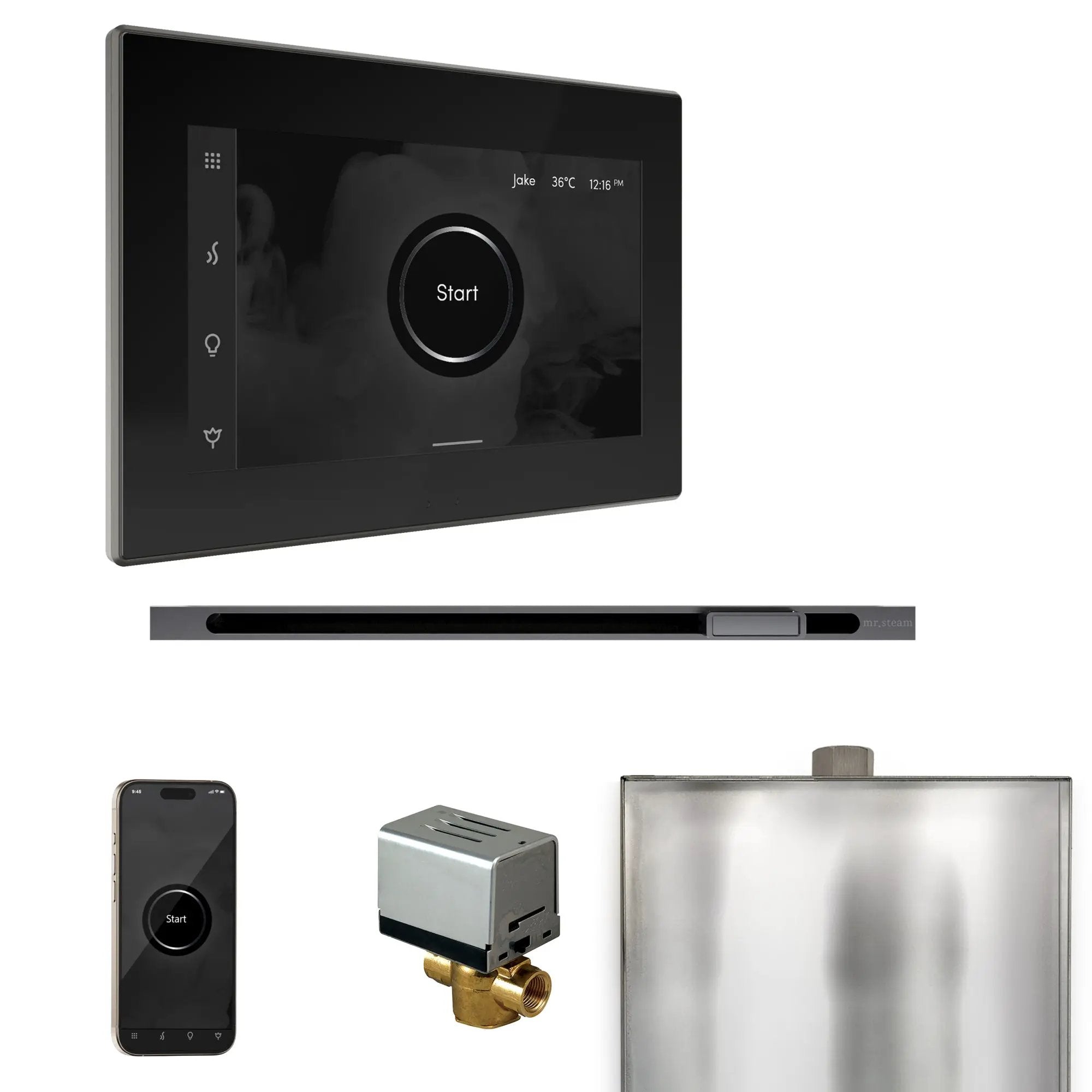 Mr Steam XButler Steam Shower Control Package with iSteamX Control and Linear Steamhead by Mr Steam