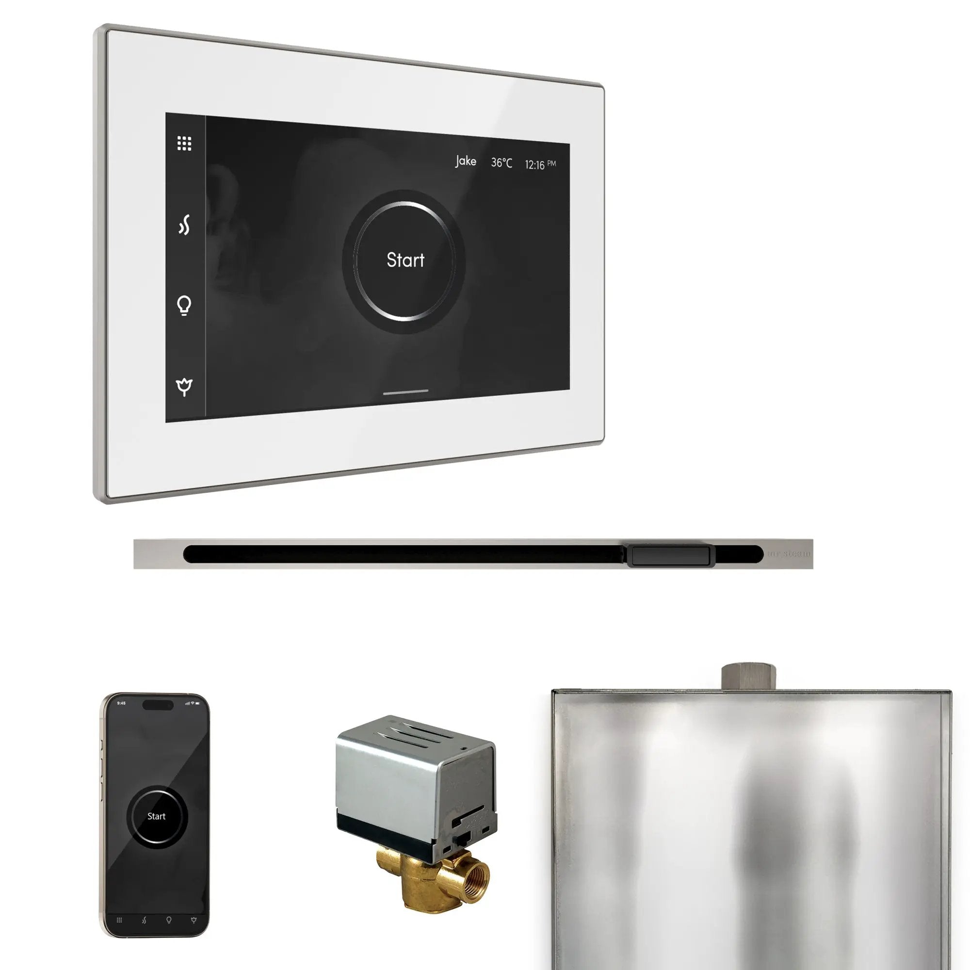 Mr Steam XButler Steam Shower Control Package with iSteamX Control and Linear Steamhead by Mr Steam