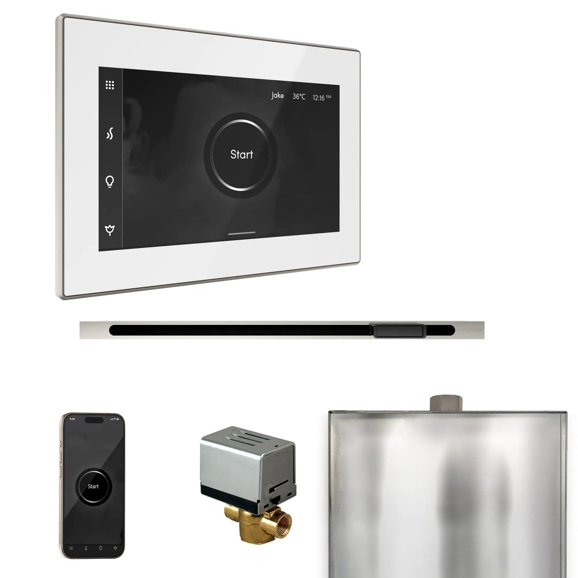 Mr Steam XButler Steam Shower Control Package with iSteamX Control and Linear Steamhead by Mr Steam