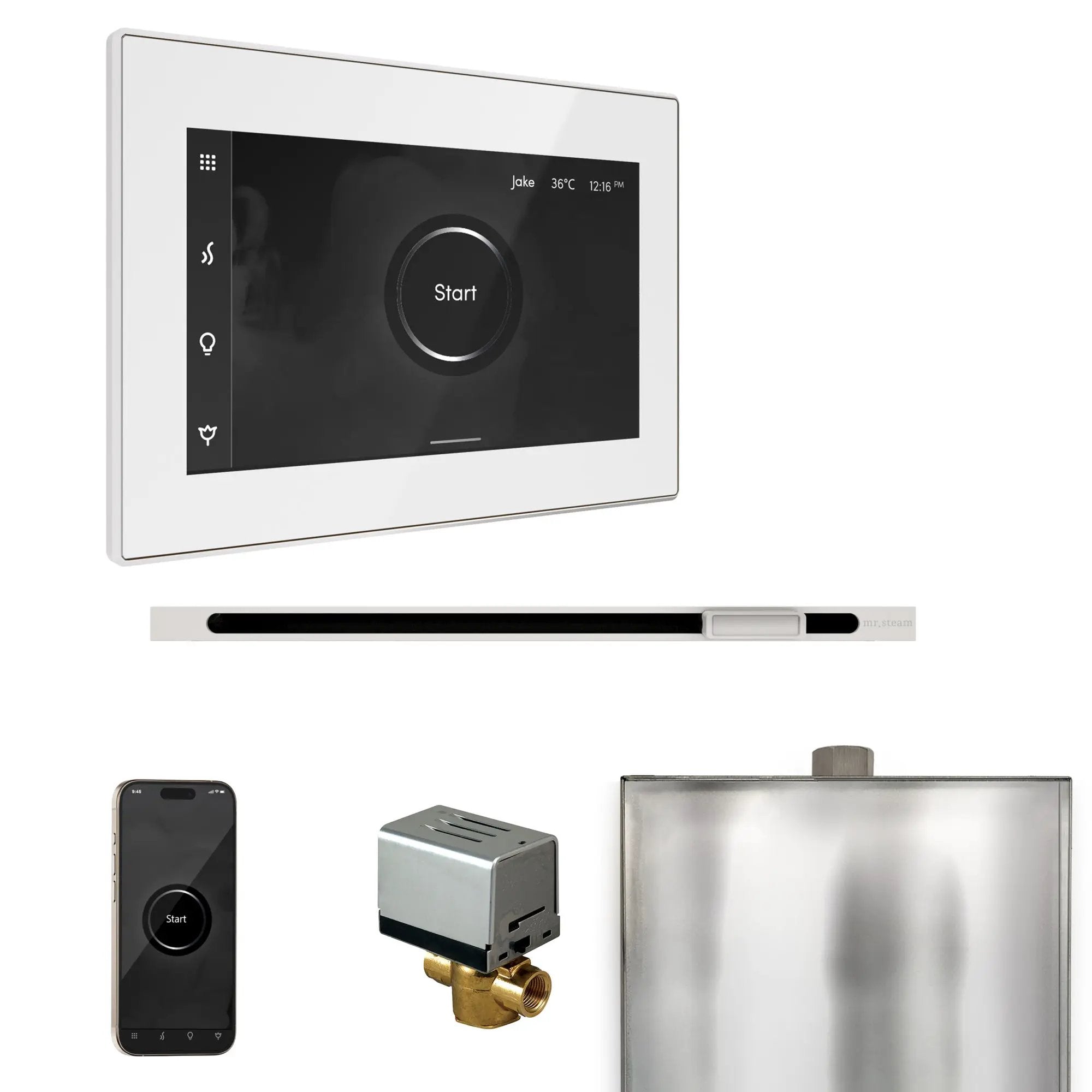 Mr Steam XButler Steam Shower Control Package with iSteamX Control and Linear Steamhead by Mr Steam