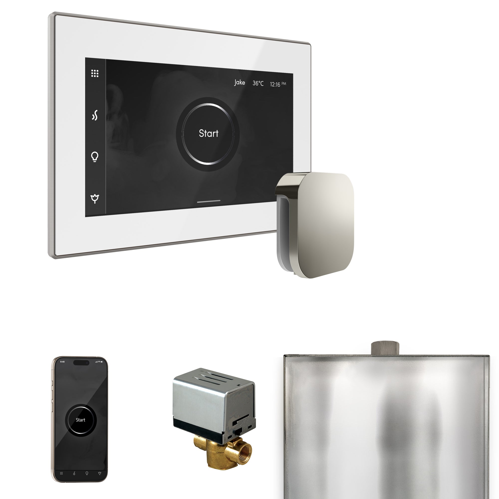 Mr Steam XButler Steam Shower Control Package with iSteamX Control and Steamhead