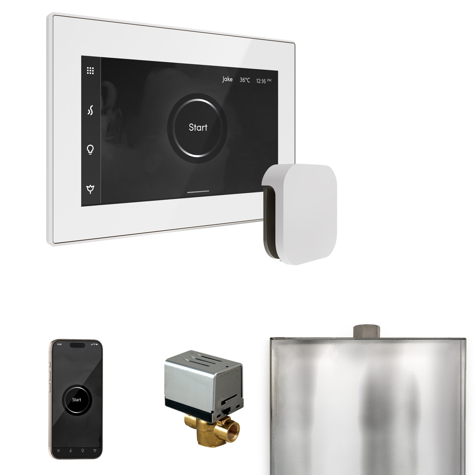 Mr Steam XButler Steam Shower Control Package with iSteamX Control and Steamhead