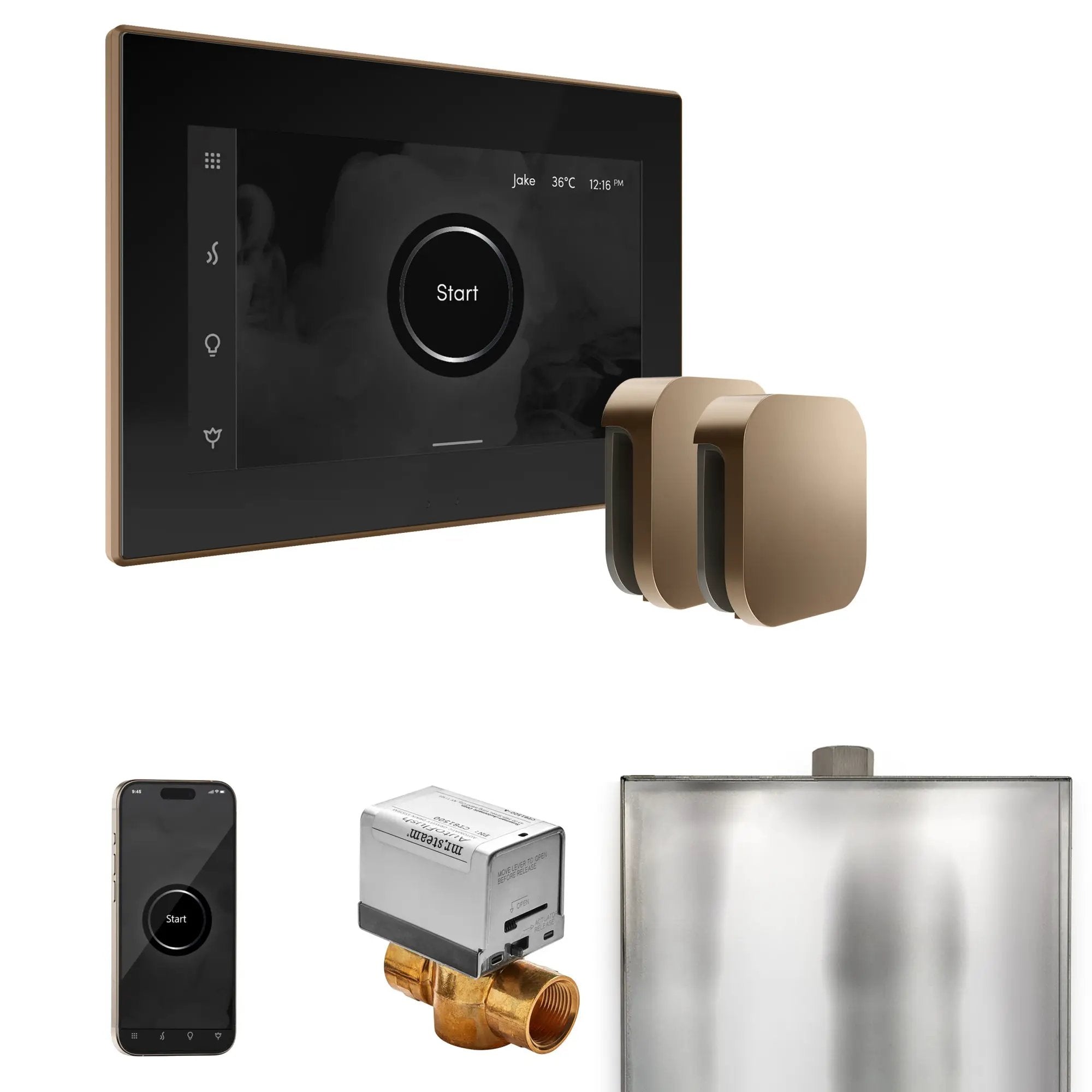 Mr Steam XButler Max Steam Shower Control Package with iSteamX Control and Steamhead by Mr Steam