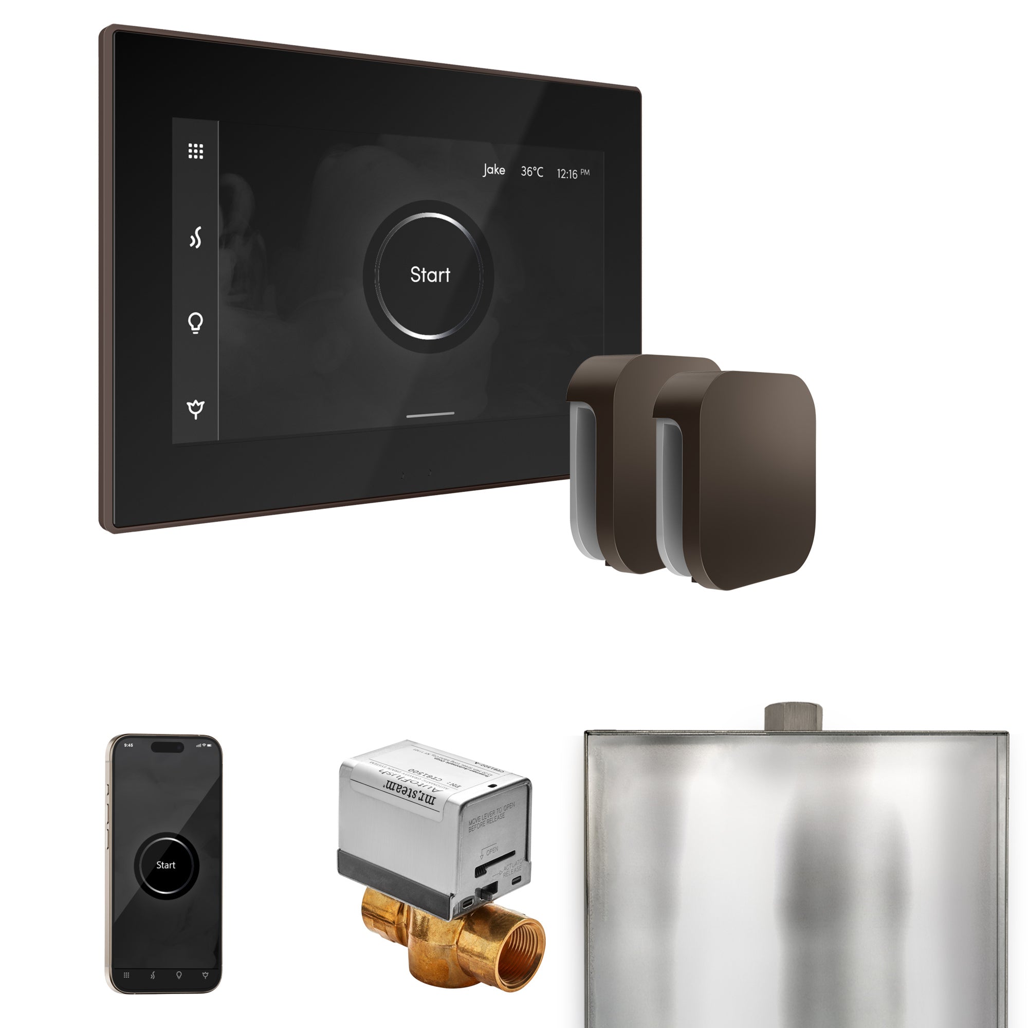 Mr Steam XButler Max Steam Shower Control Package with iSteamX Control and Steamhead