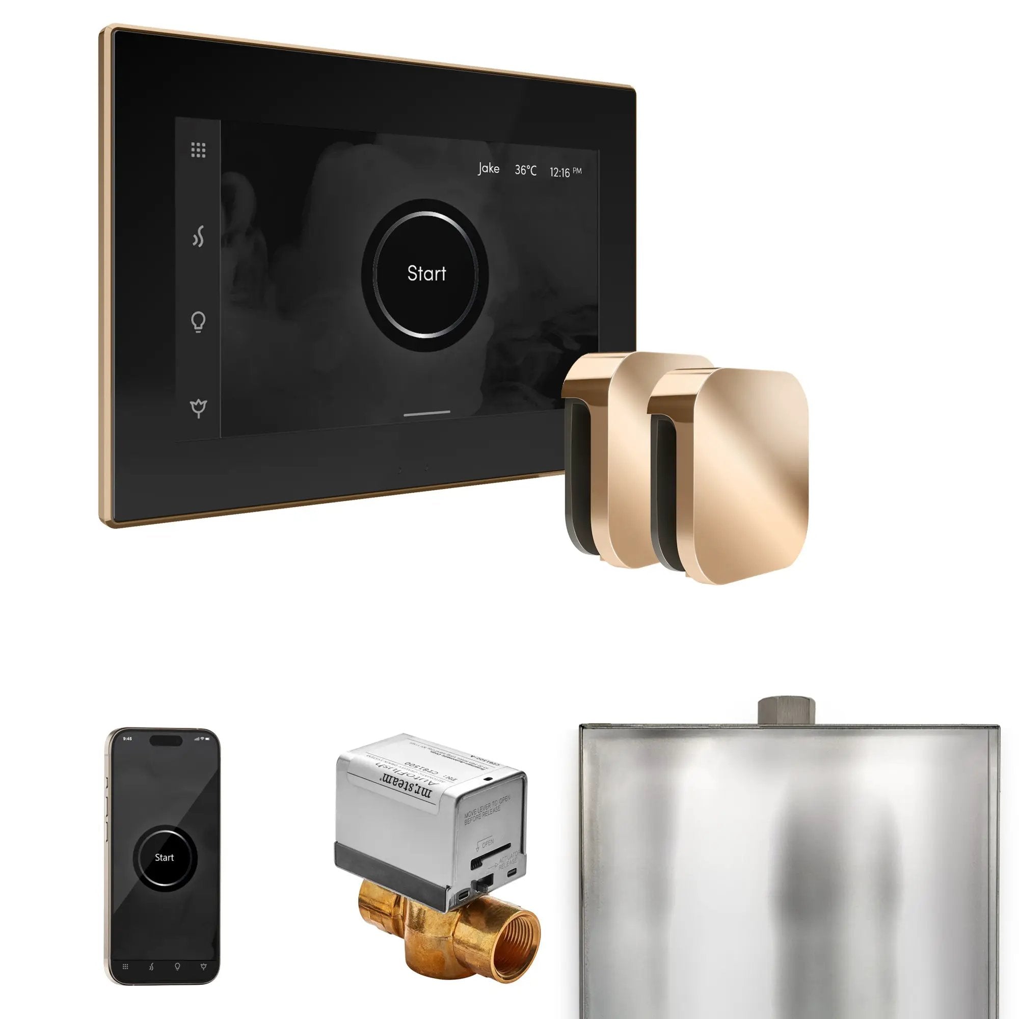 Mr Steam XButler Max Steam Shower Control Package with iSteamX Control and Steamhead by Mr Steam