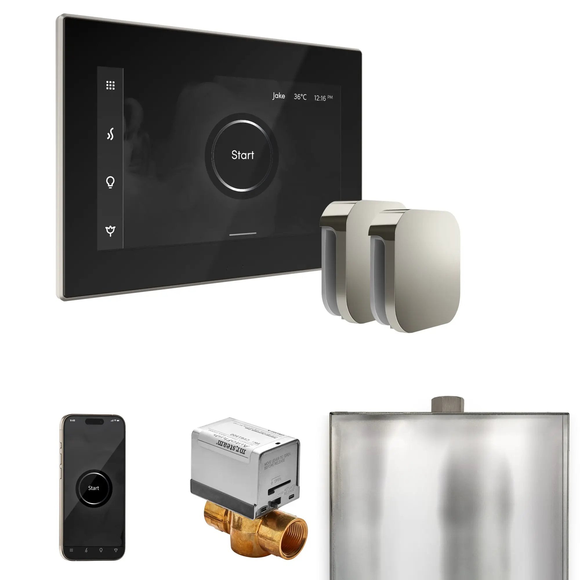 Mr Steam XButler Max Steam Shower Control Package with iSteamX Control and Steamhead by Mr Steam