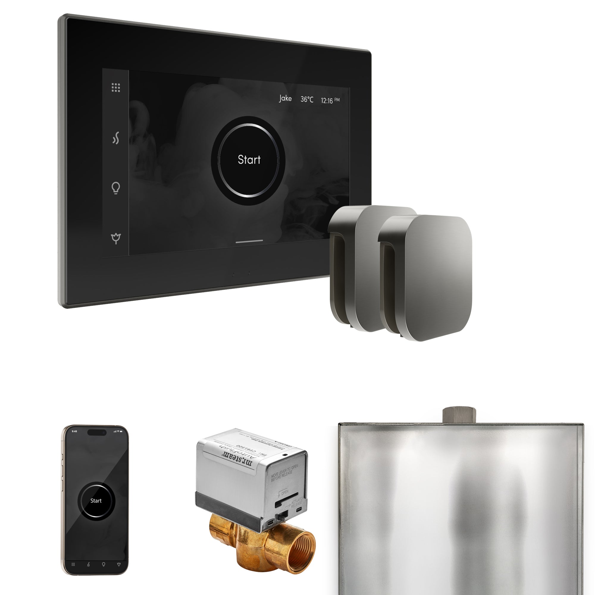 Mr Steam XButler Max Steam Shower Control Package with iSteamX Control and Steamhead
