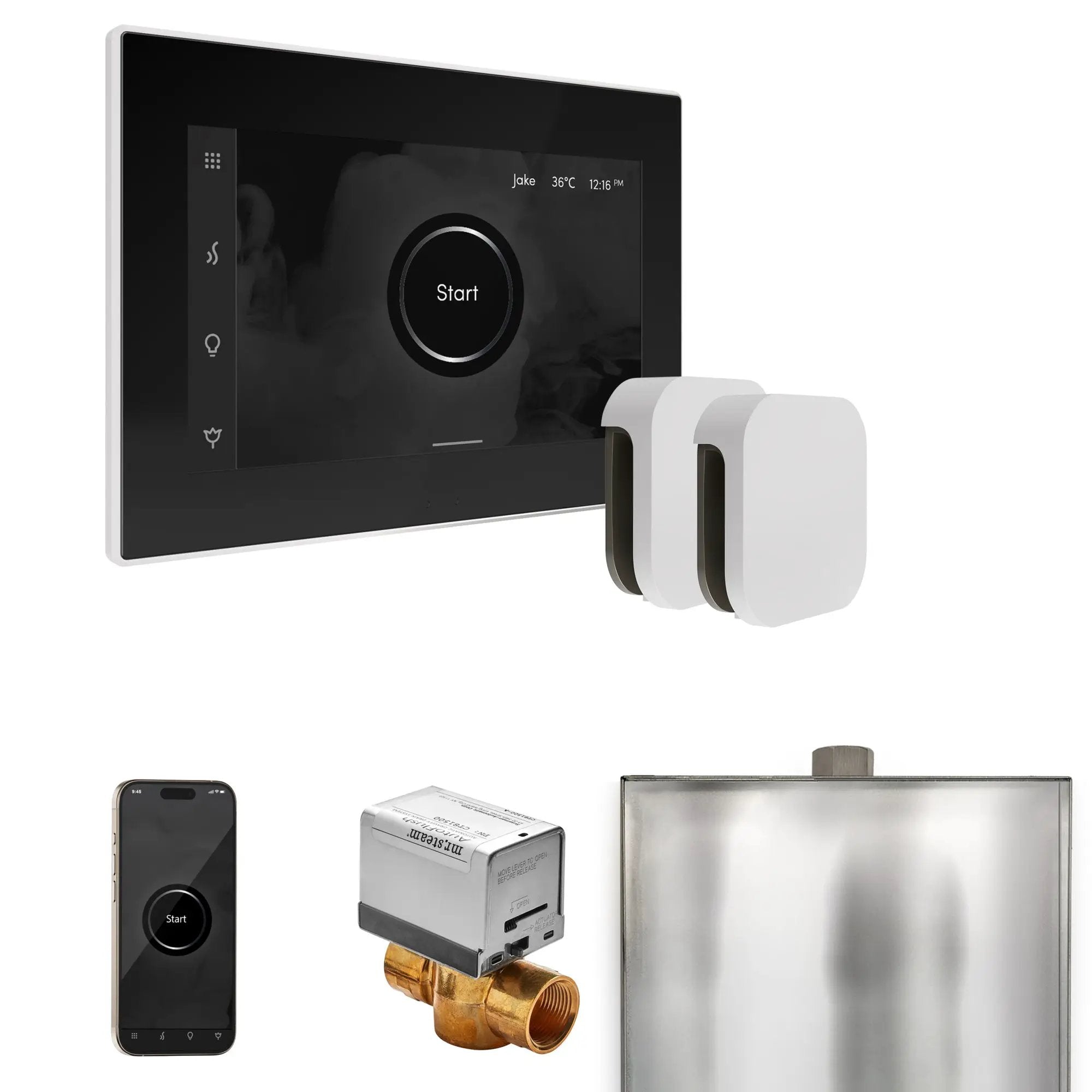 Mr Steam XButler Max Steam Shower Control Package with iSteamX Control and Steamhead by Mr Steam