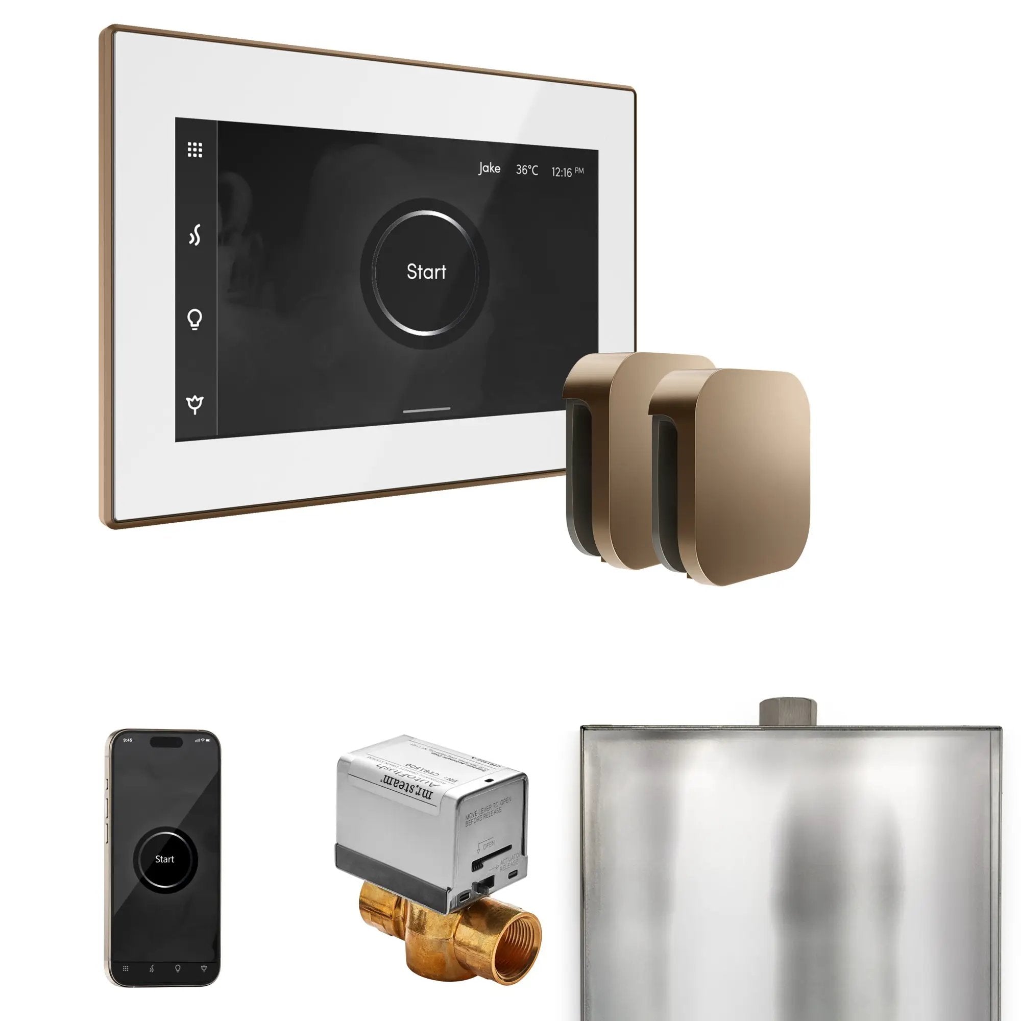 Mr Steam XButler Max Steam Shower Control Package with iSteamX Control and Steamhead by Mr Steam