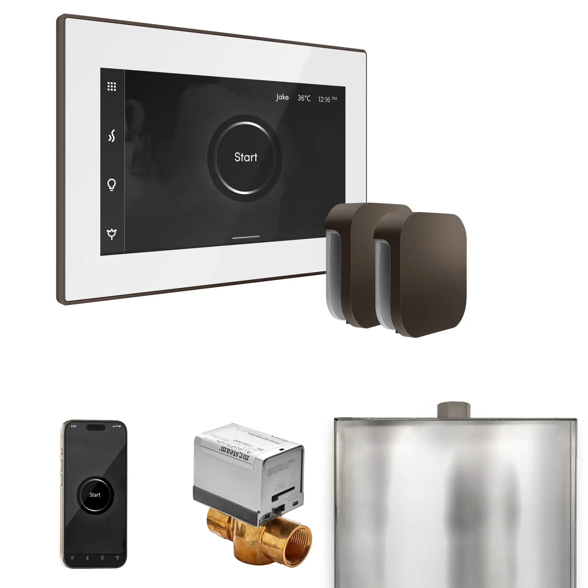 Mr Steam XButler Max Steam Shower Control Package with iSteamX Control and Steamhead by Mr Steam