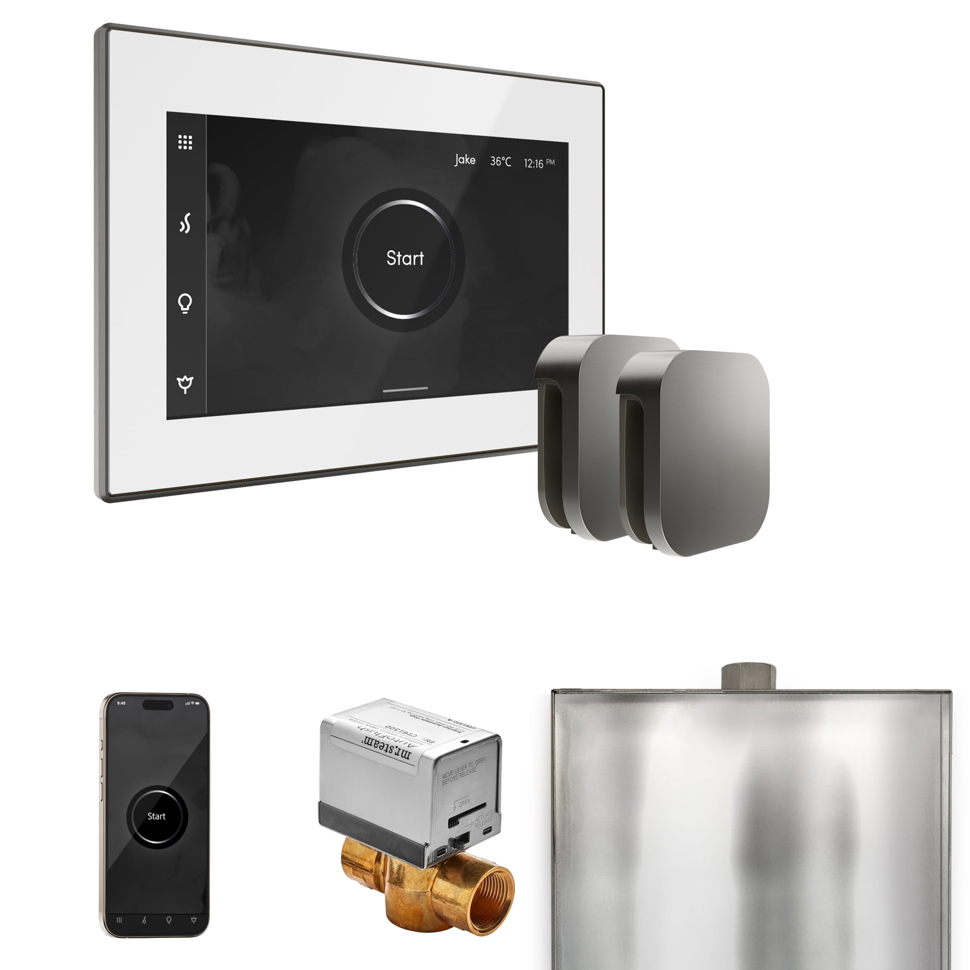 Mr Steam XButler Max Steam Shower Control Package with iSteamX Control and Steamhead