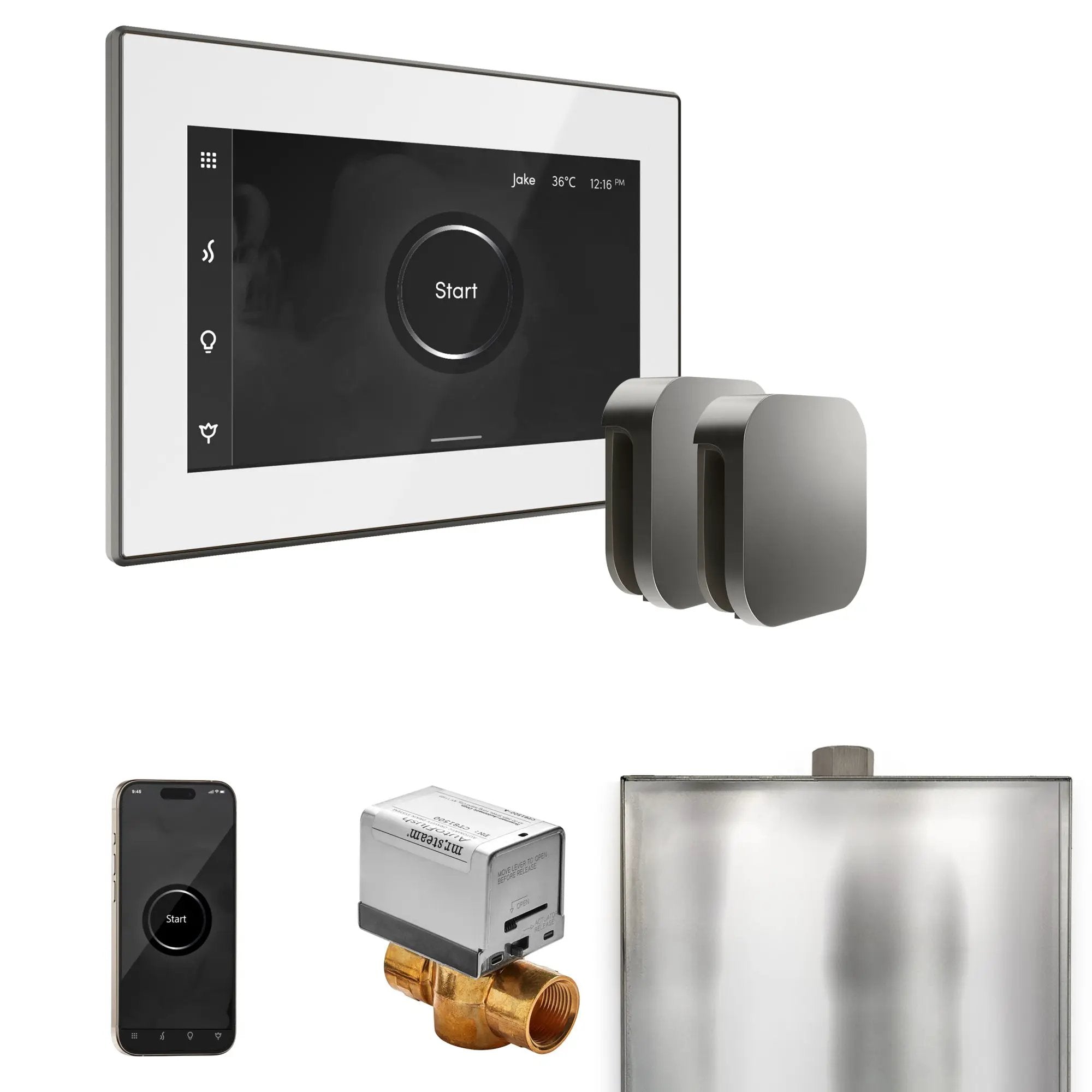 Mr Steam XButler Max Steam Shower Control Package with iSteamX Control and Steamhead by Mr Steam