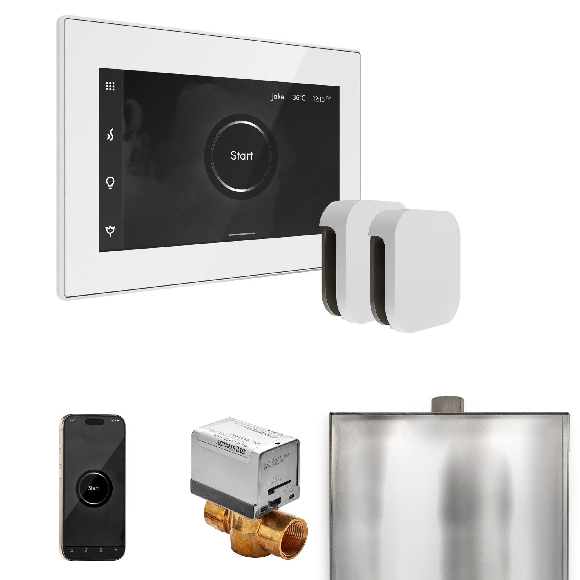 Mr Steam XButler Max Steam Shower Control Package with iSteamX Control and Steamhead