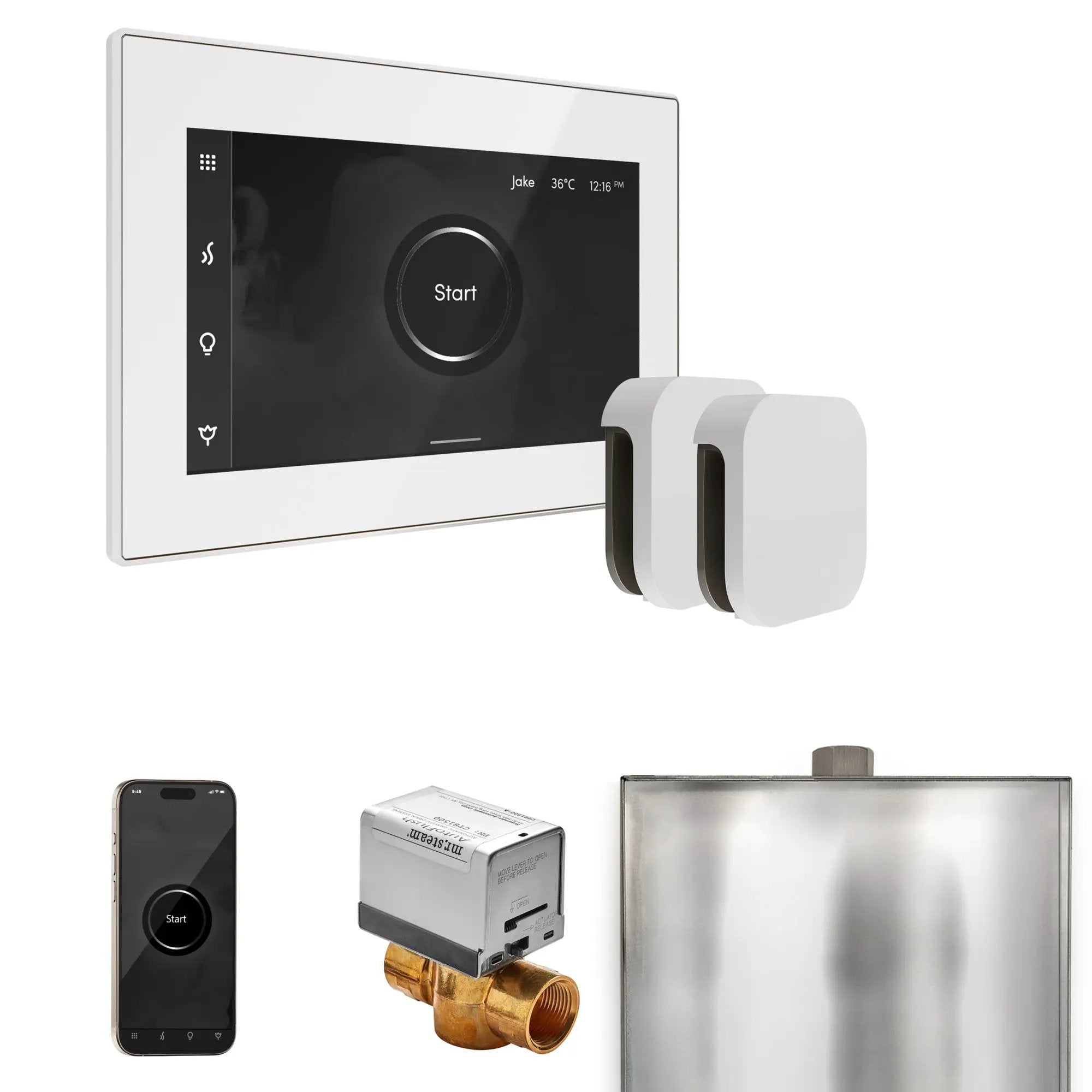 Mr Steam XButler Max Steam Shower Control Package with iSteamX Control and Steamhead by Mr Steam