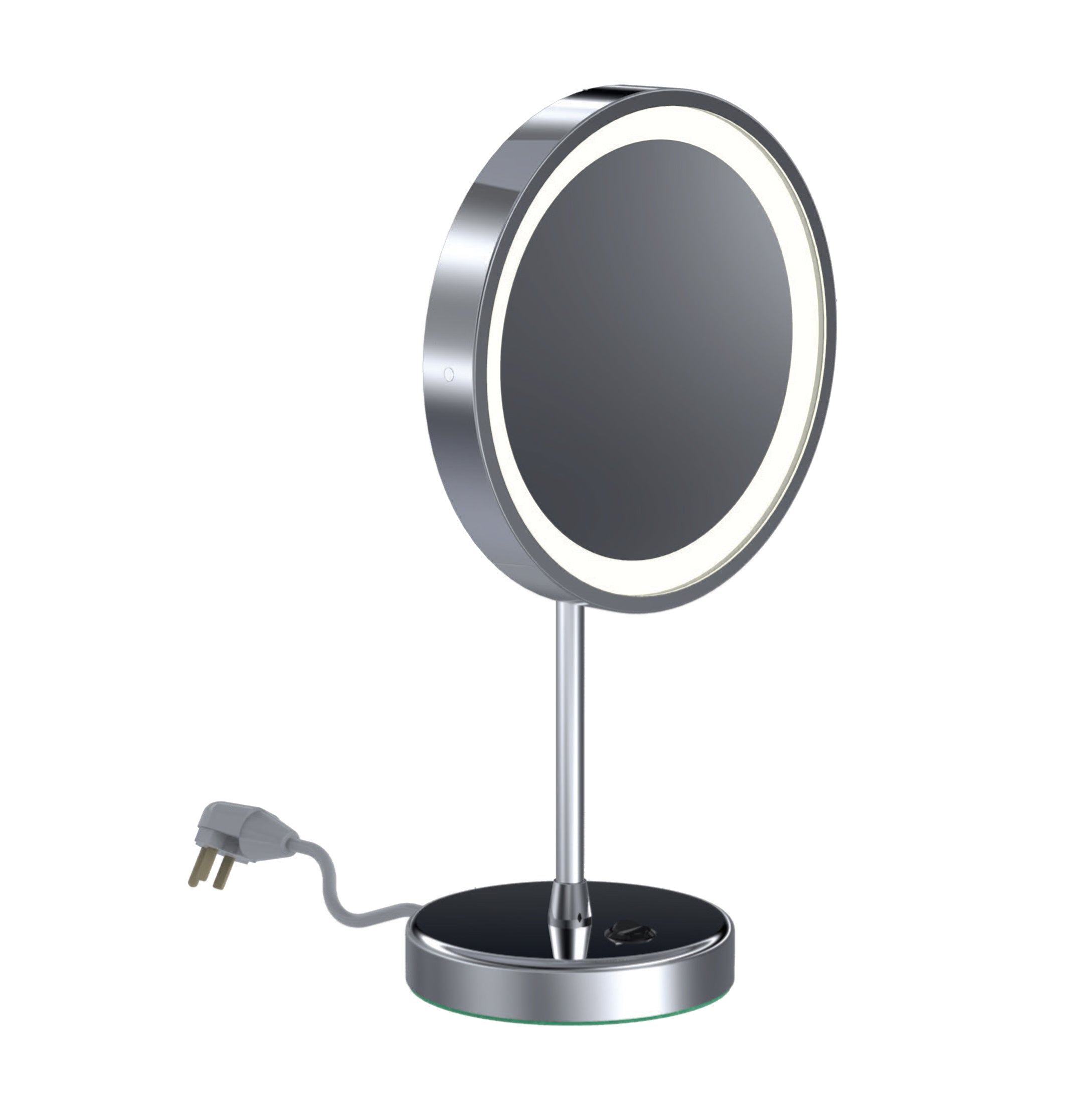 polished chrome mirror