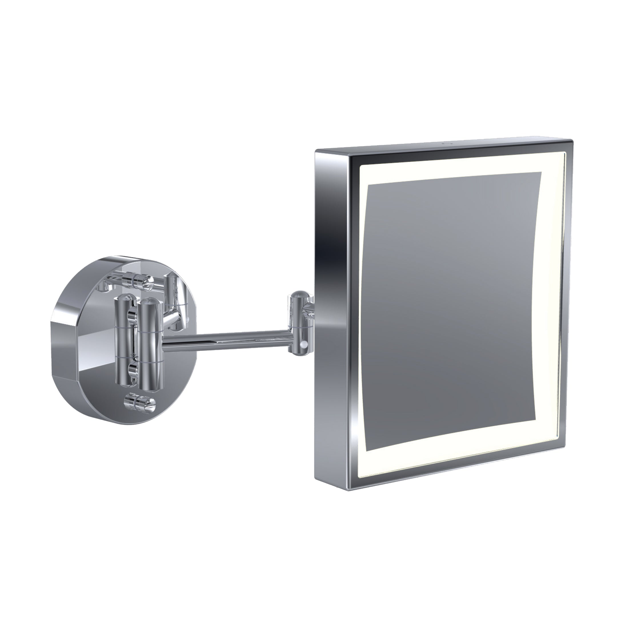 polished chrome mirror